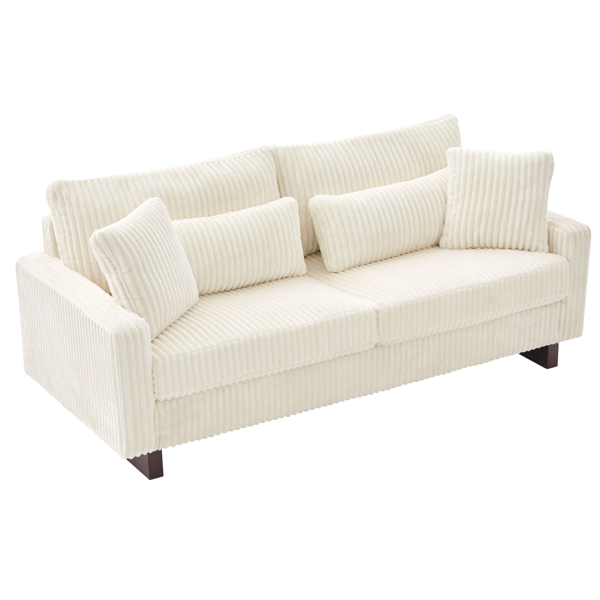 Modern Loveseat Sofa With 4 Pillows