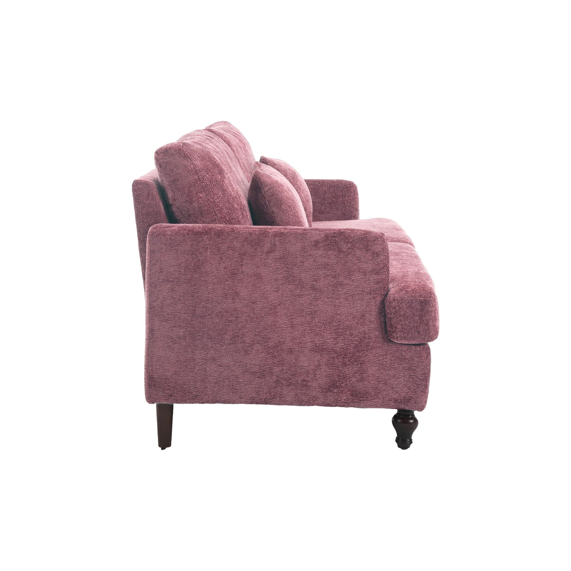 Mid Century Modern Chenille Fabric Loveseat Sofa, 2 Seat Upholstered Couch