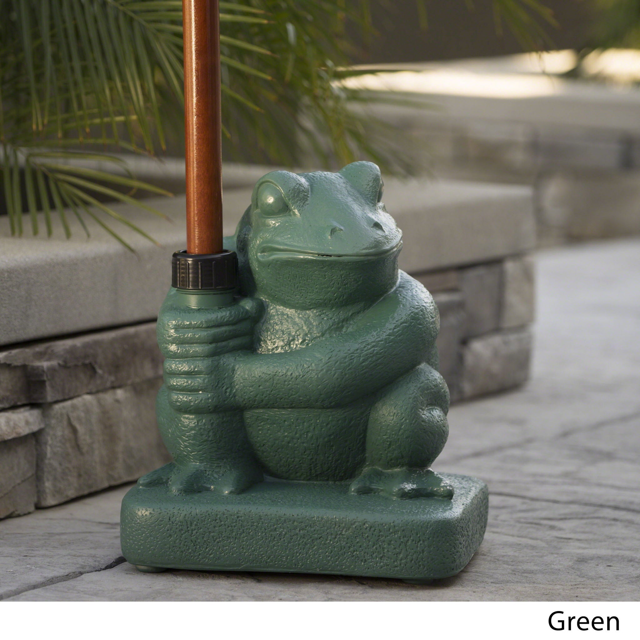 Whimsical - Frog Neptune Umbrella Base Concrete