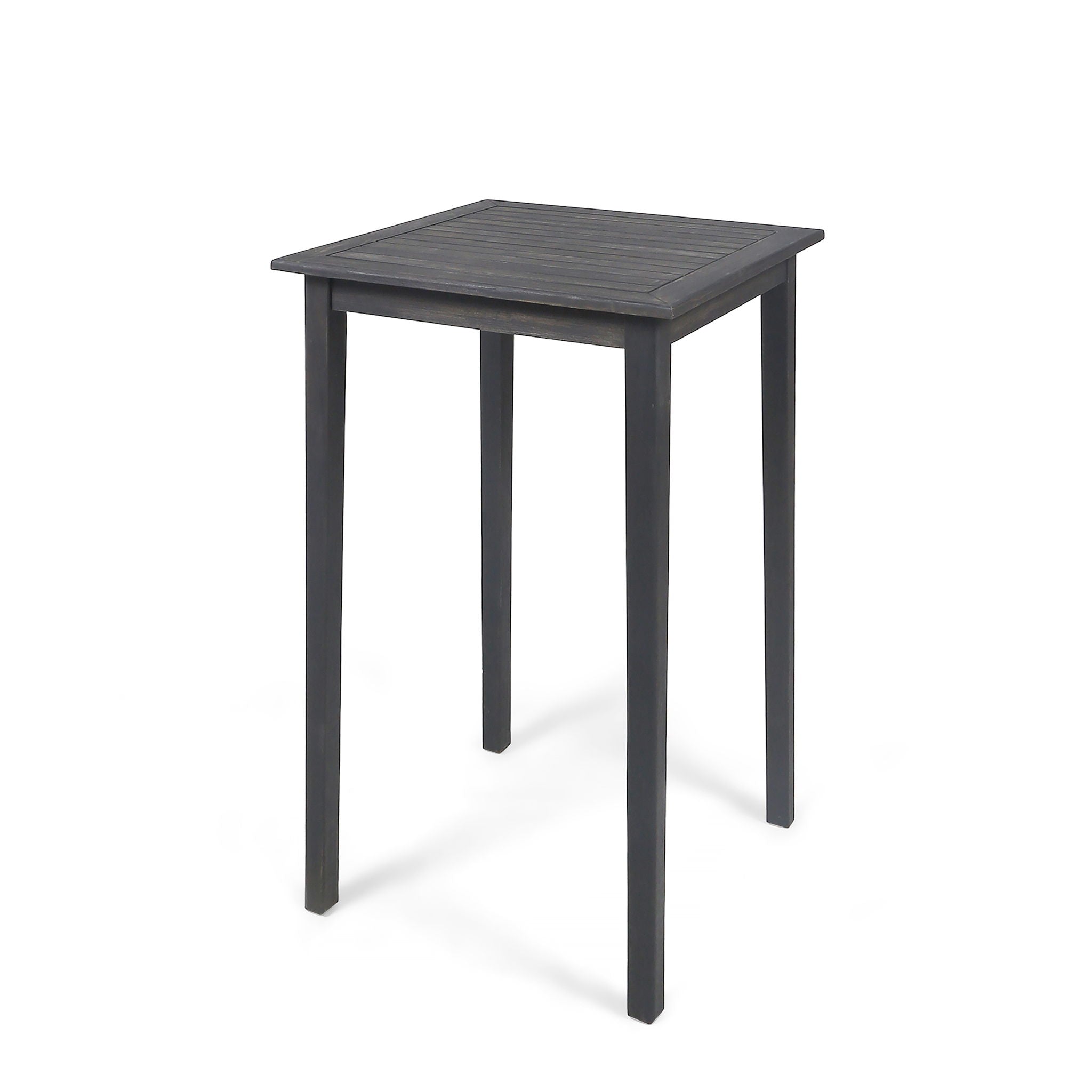 Outdoor Minimalist Acacia Wood Square Bar Table