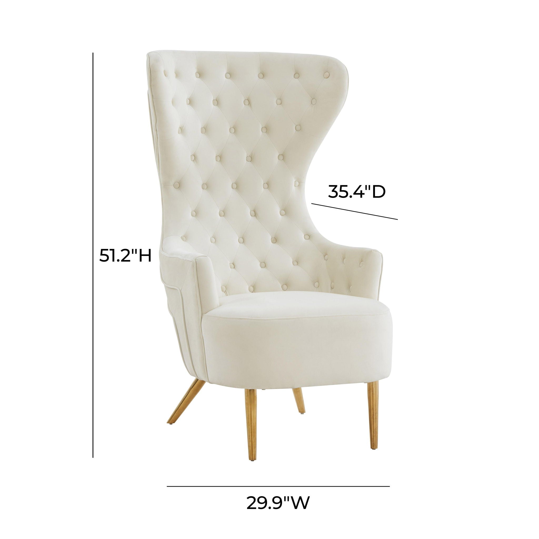 Jezebel - Velvet Wingback Chair