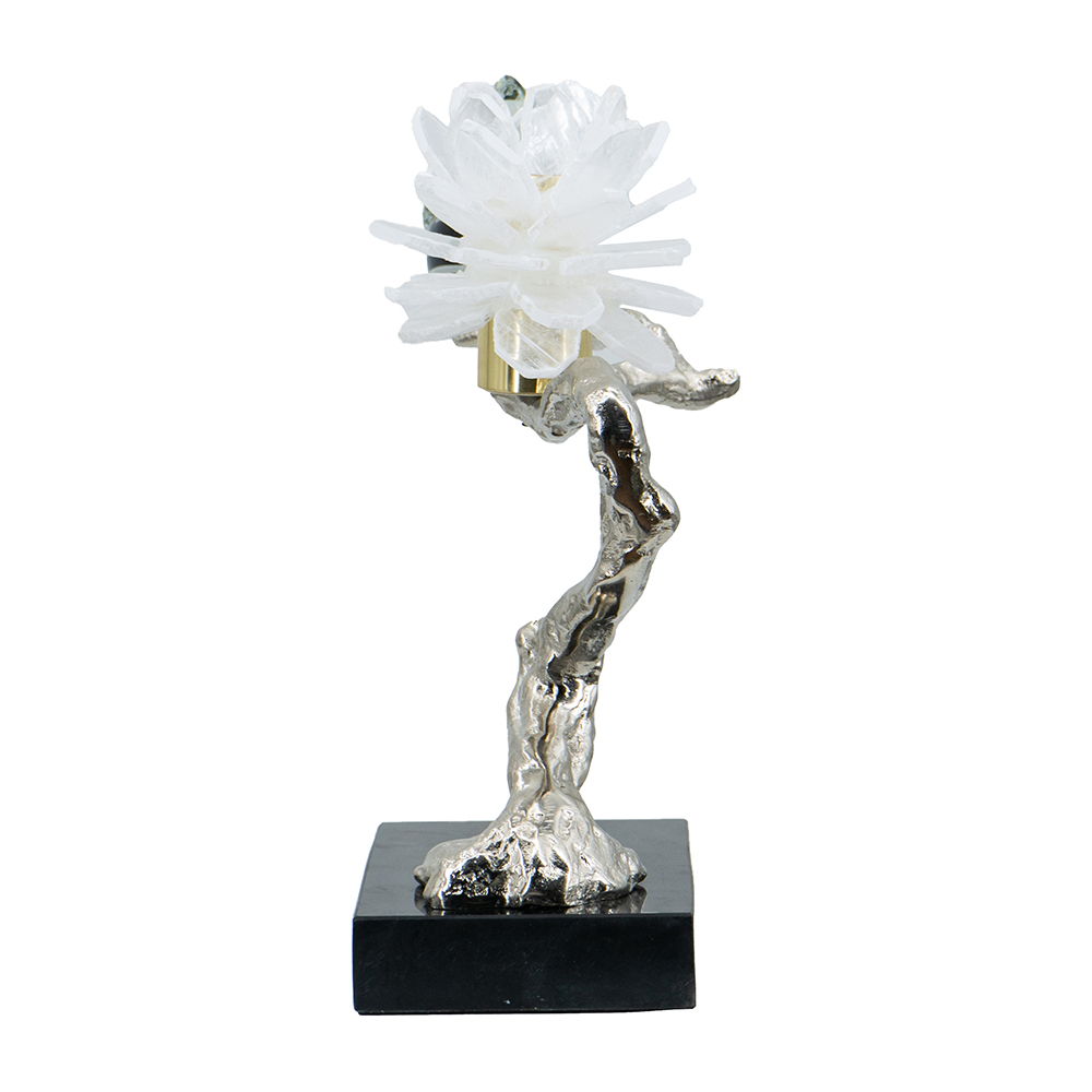 Aluminum Candle Holder With Marble Stand