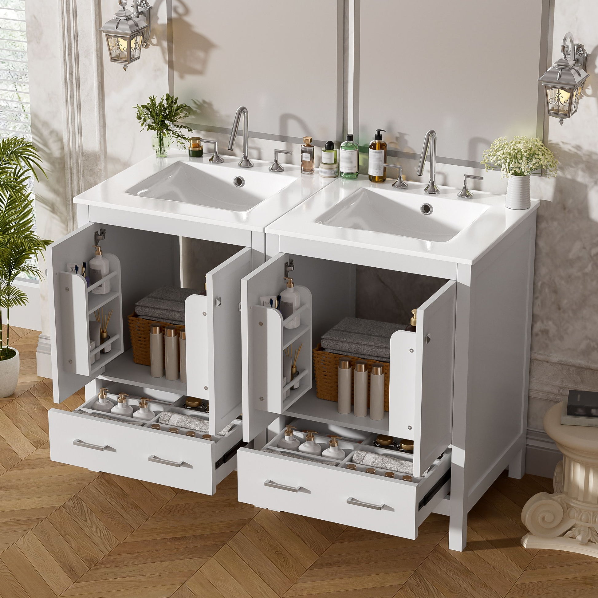 Bathroom Vanity With Integrated Undermount Ceramic Sink, 2 Doors And 1 Drawer, Soft Close Hinges - Best Buy Furniture