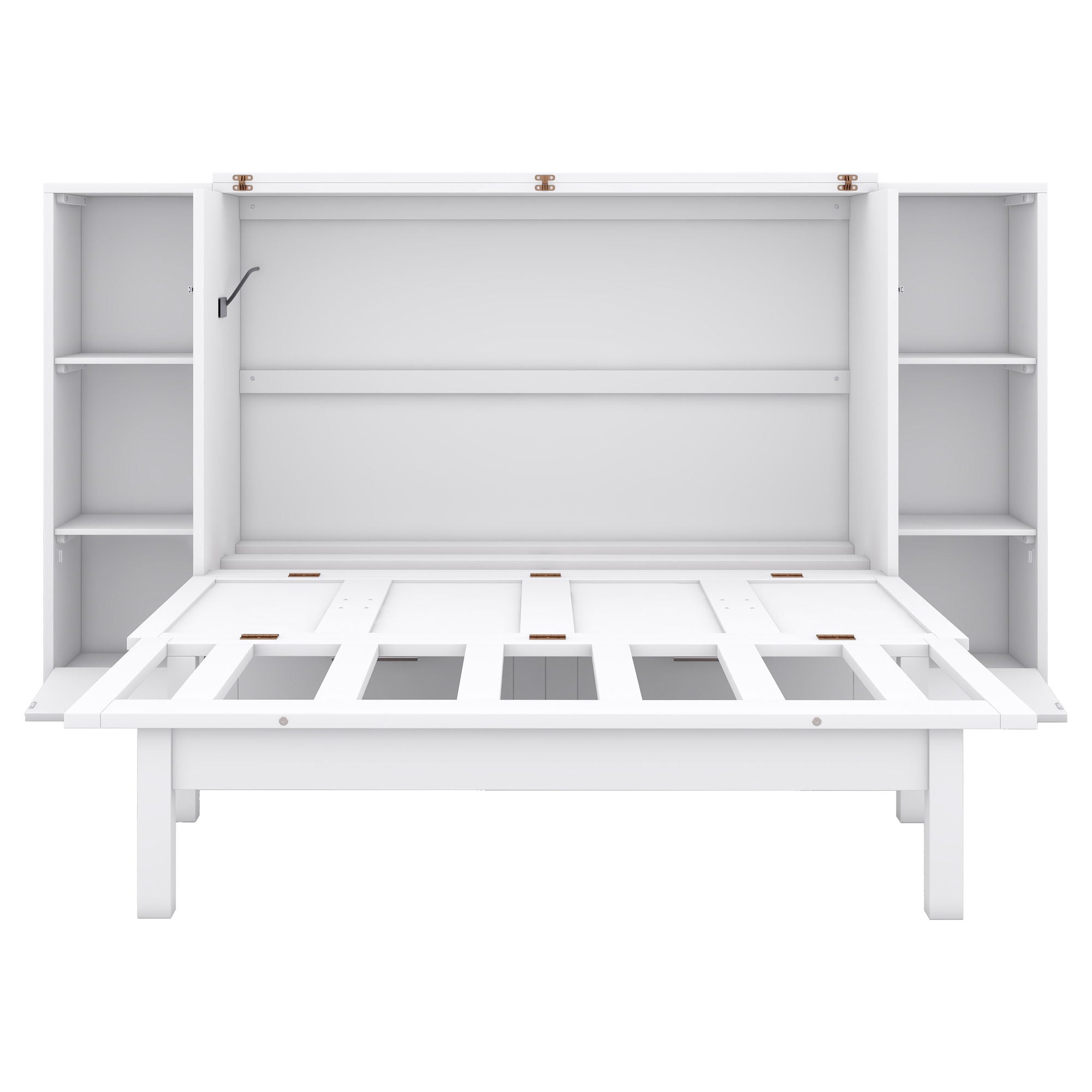 Murphy Bed With Shelves, Drawers And USB Ports