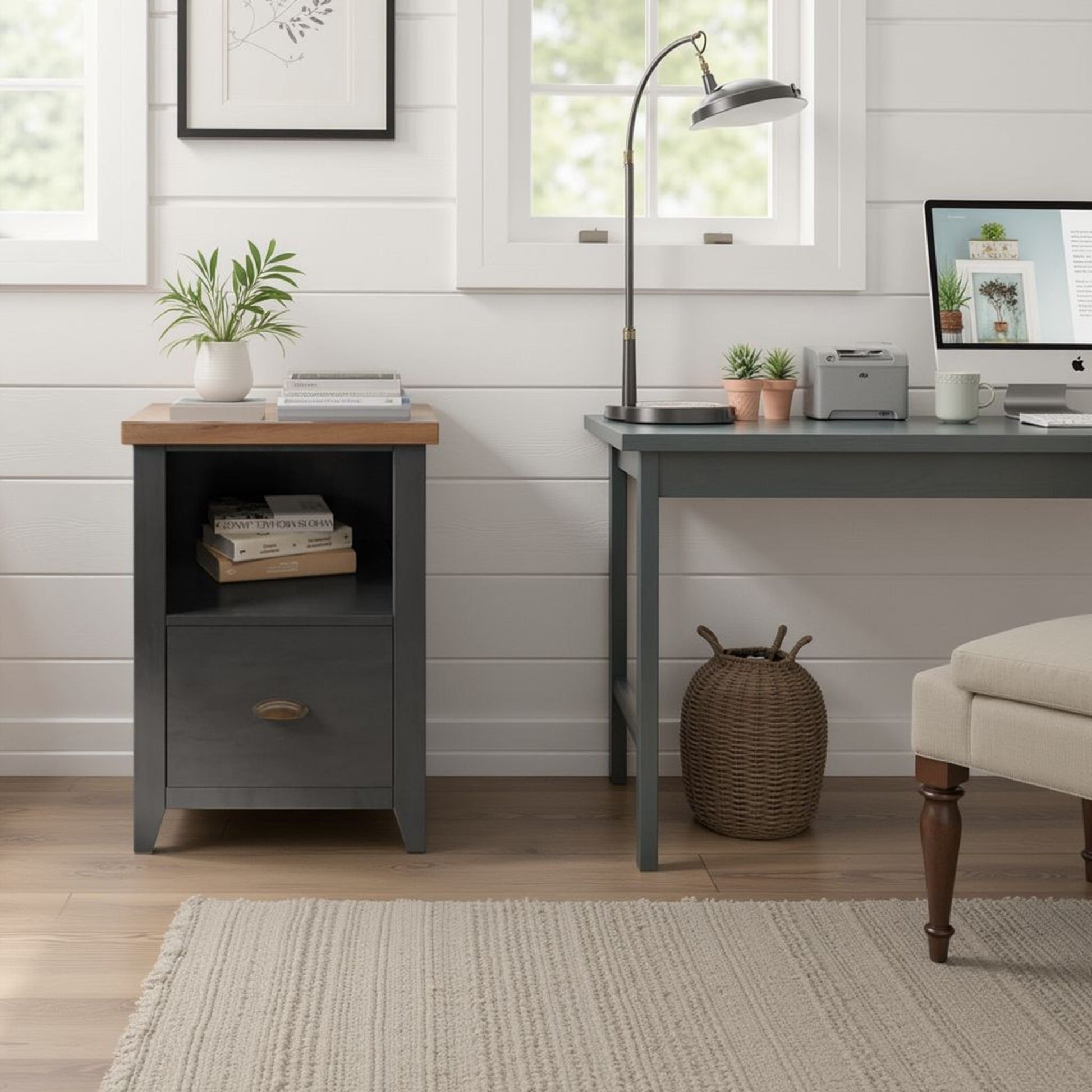 Essex - Drawer File - Black, Whiskey - Best Buy Furniture