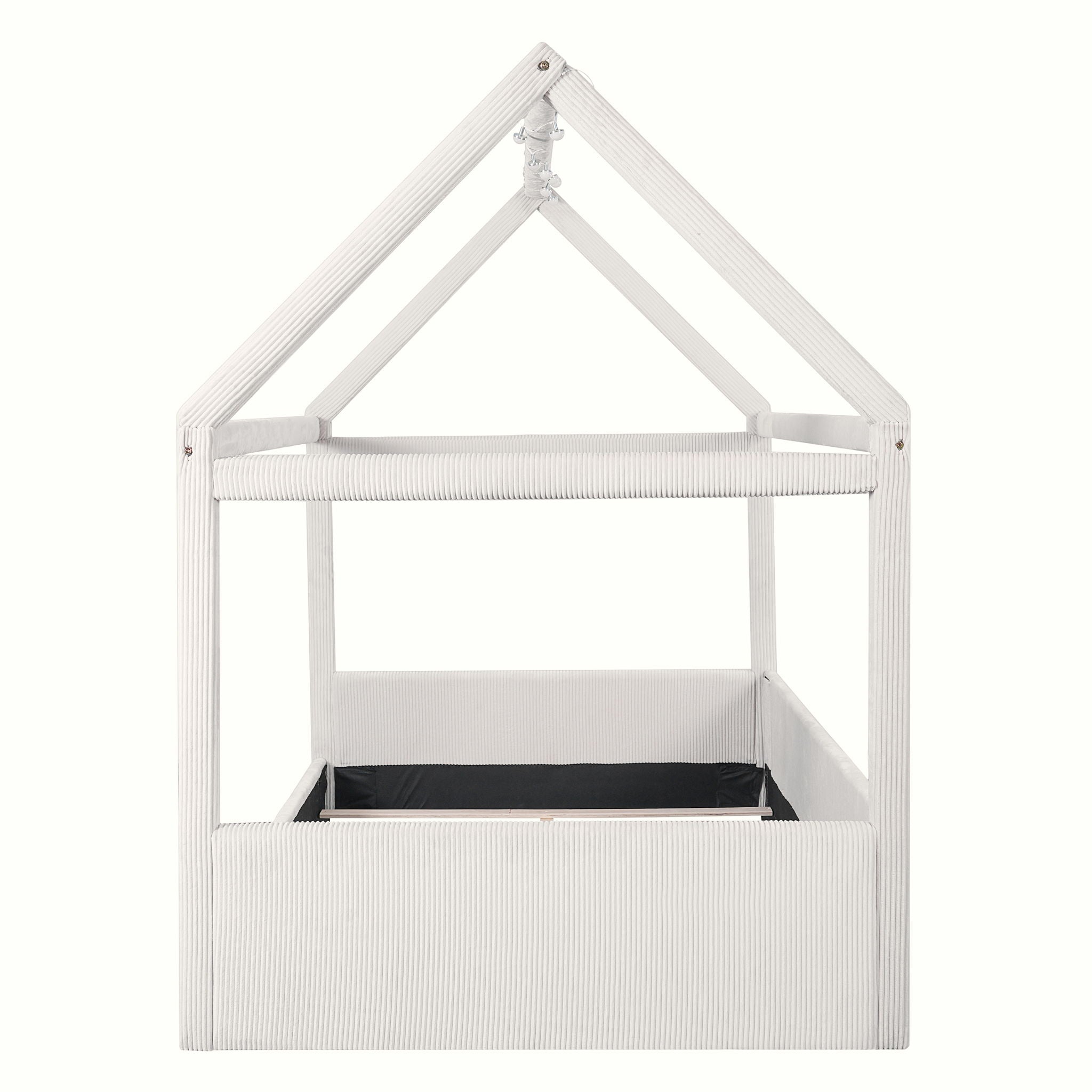 Upholstered House Style Daybed With LED Light Strips