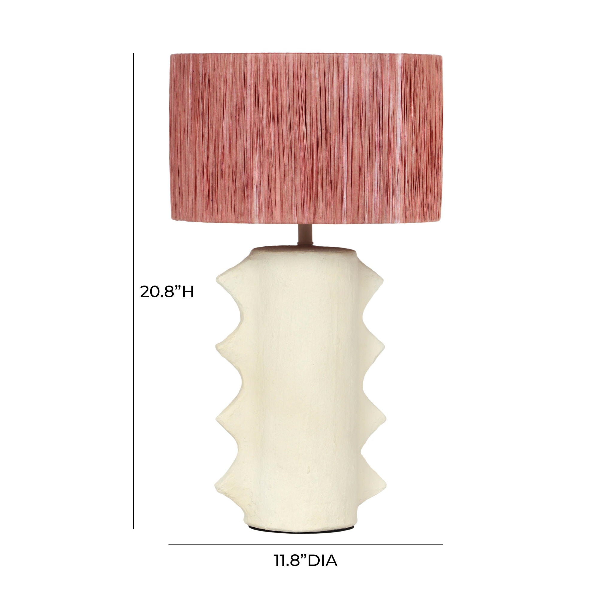 Wild Thing - Papier Mache Table Lamp - Beige