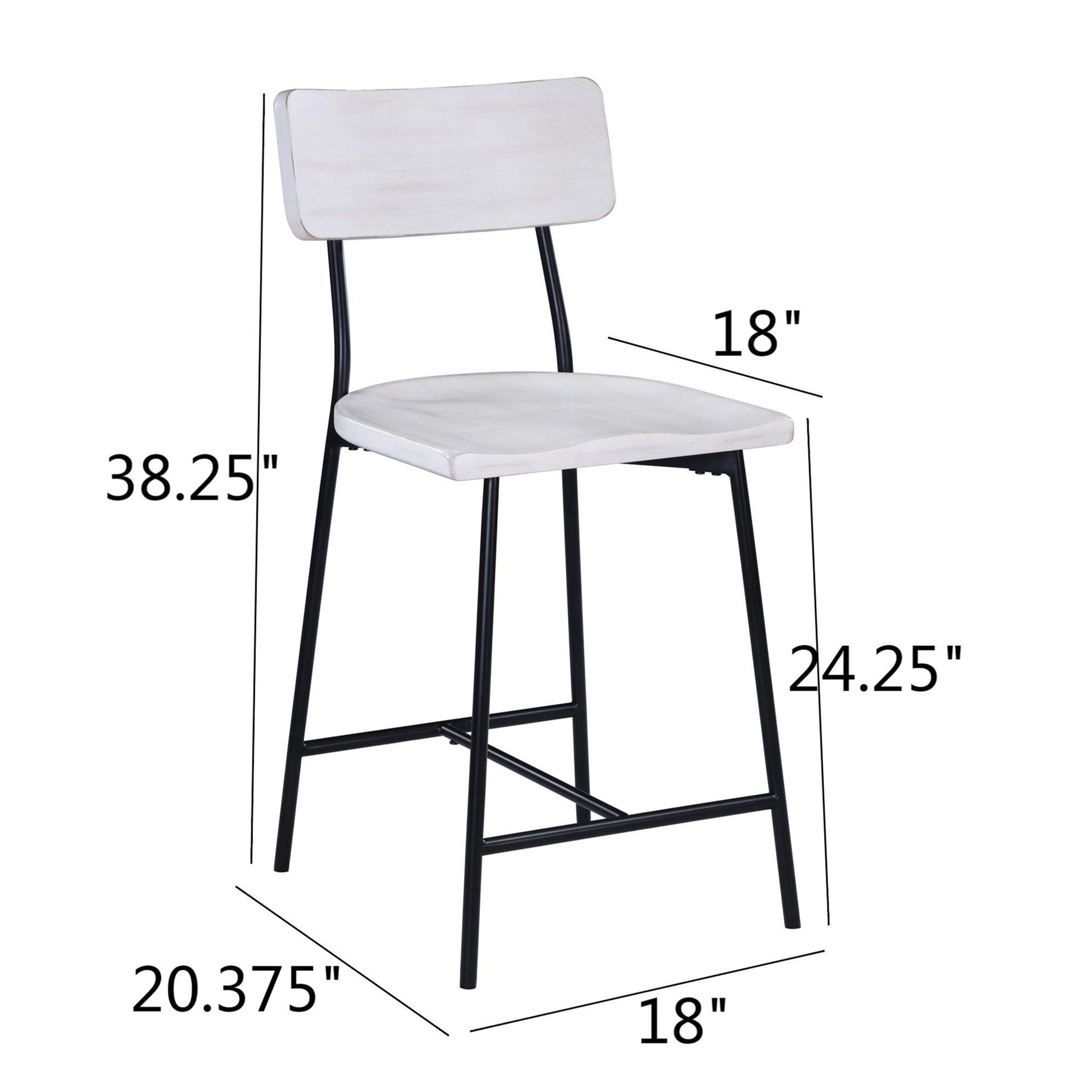 Badin - Counter Stool - White Washed - Best Buy Furniture