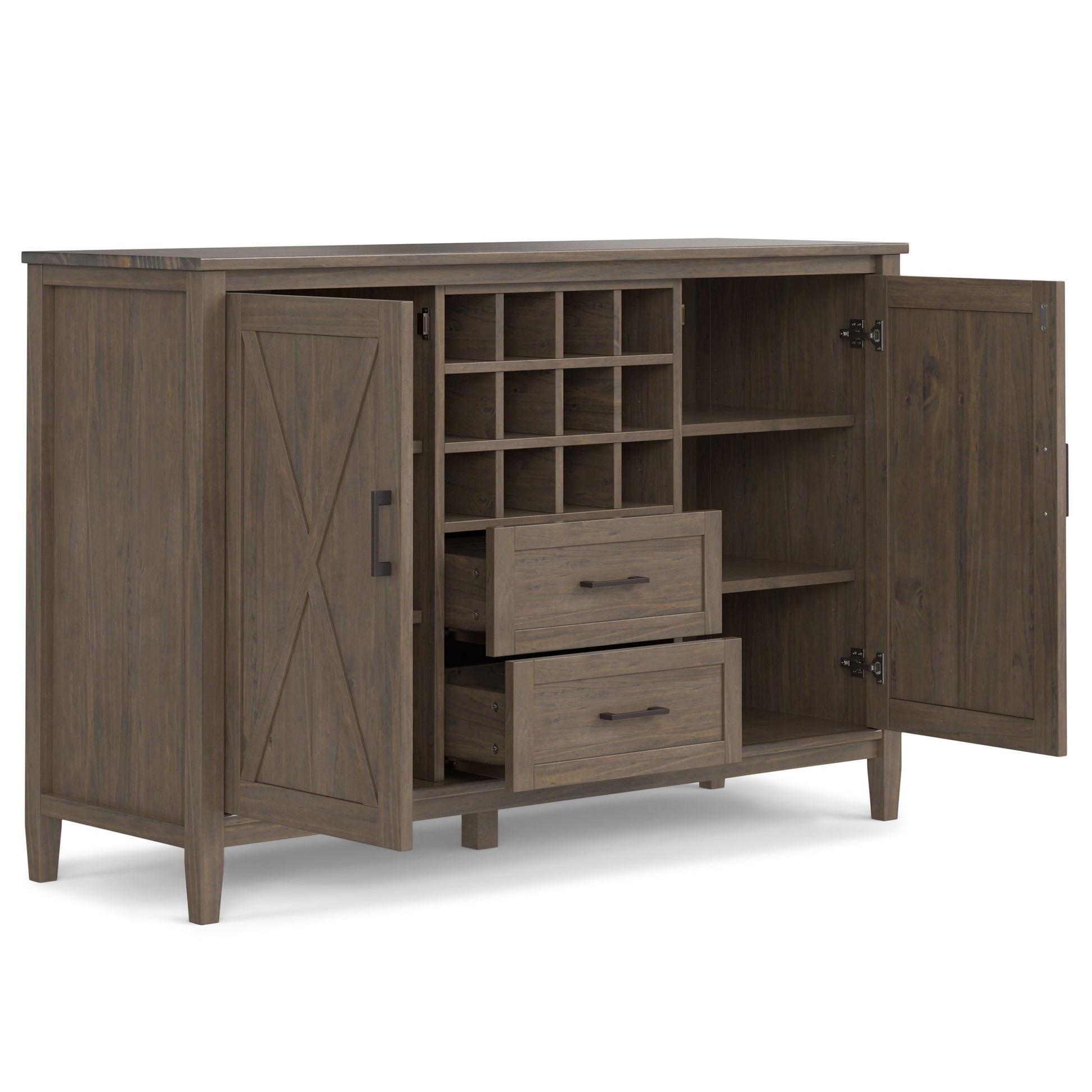Ela - Sideboard With Wine Storage - Smoky Brown - Best Buy Furniture