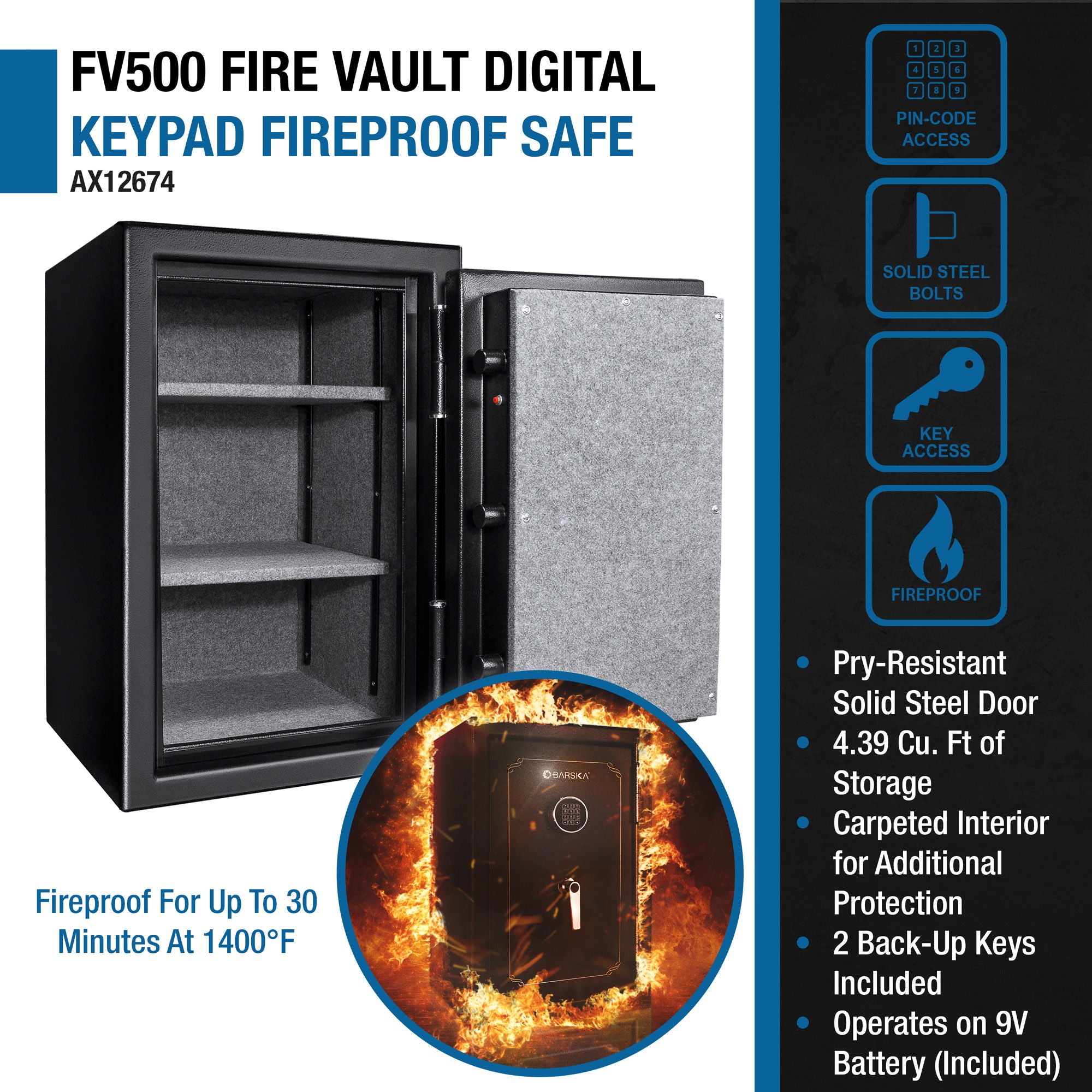 Fireproof Protection Safe Vault - Best Buy Furniture