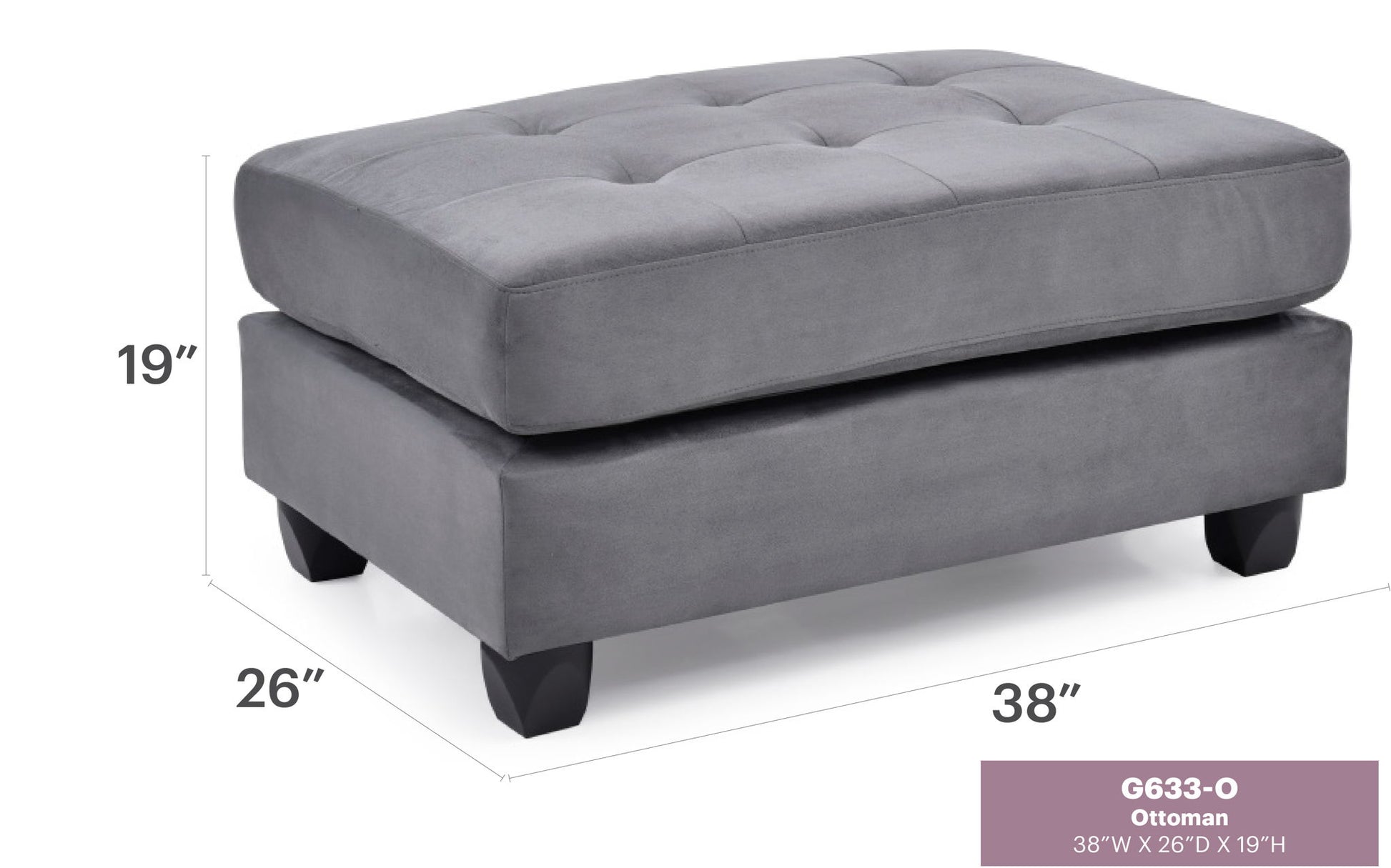 Chic Contemporary Ottoman - Best Buy Furniture