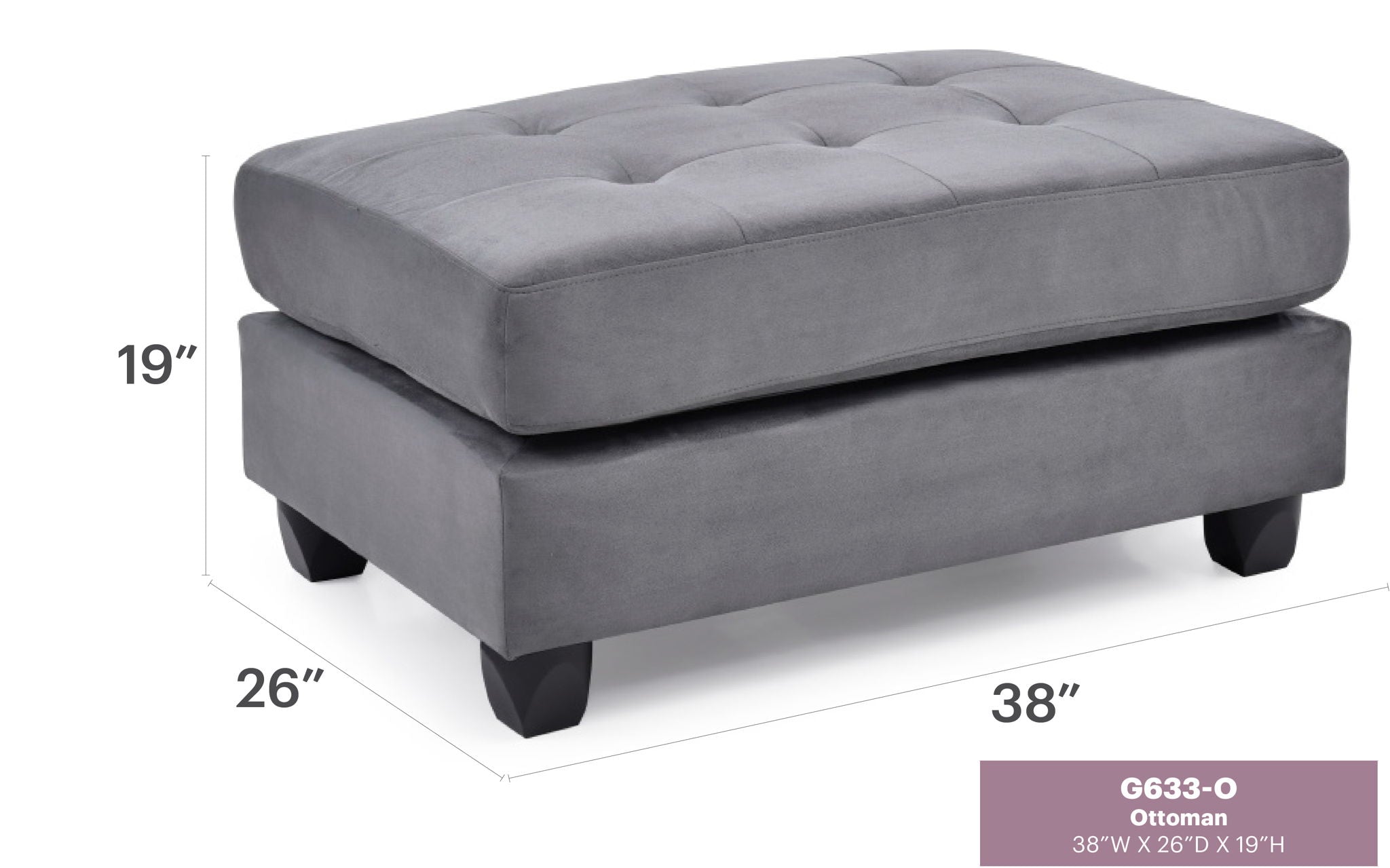 Chic Contemporary Ottoman - Best Buy Furniture