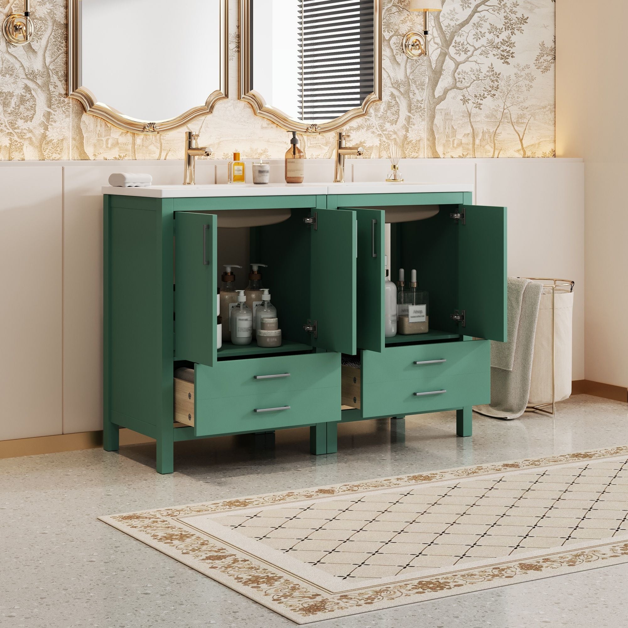 Bathroom Vanity With Sink Combo, Freestanding Storage Cabinet, Soft Closing Doors