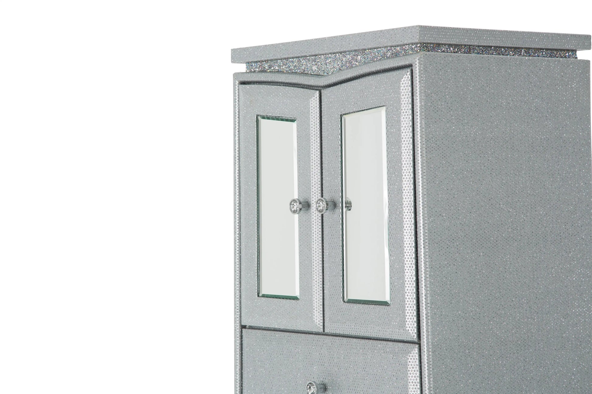 Melrose Plaza - Upholstered Swivel Lingerie Chest - Dove - Best Buy Furniture