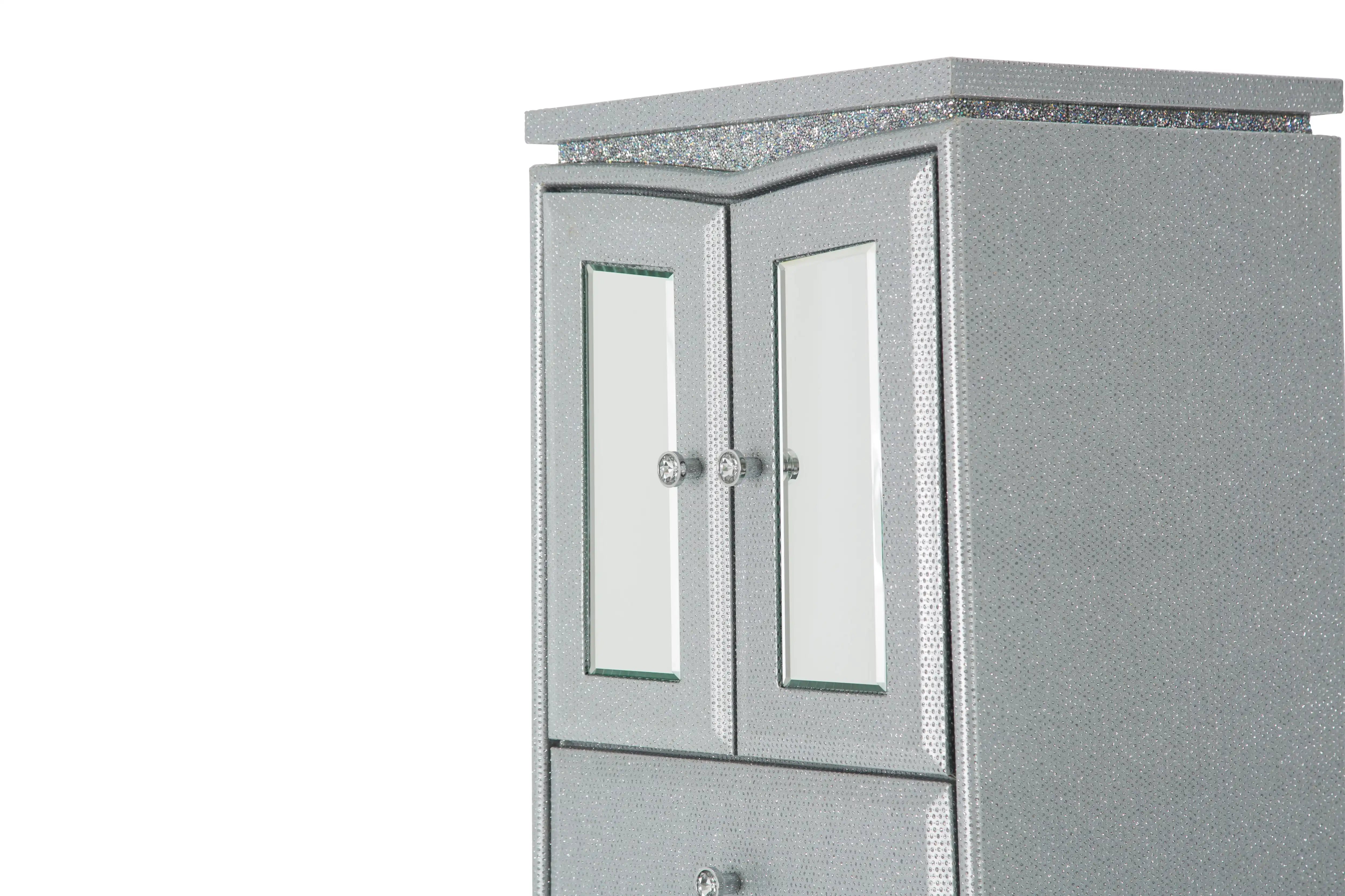 Melrose Plaza - Upholstered Swivel Lingerie Chest - Dove - Best Buy Furniture