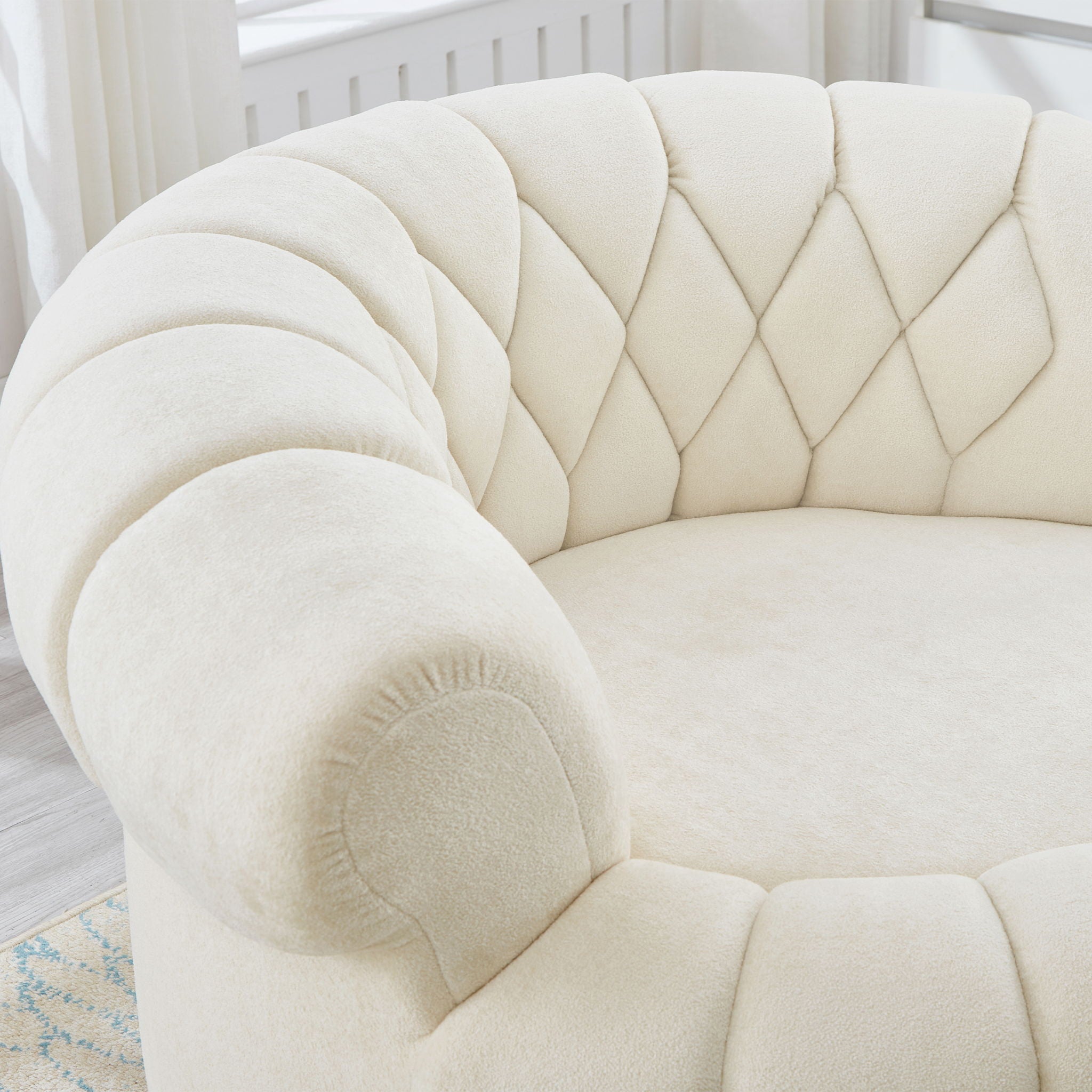 Round Swivel Accent Chair With Rotation