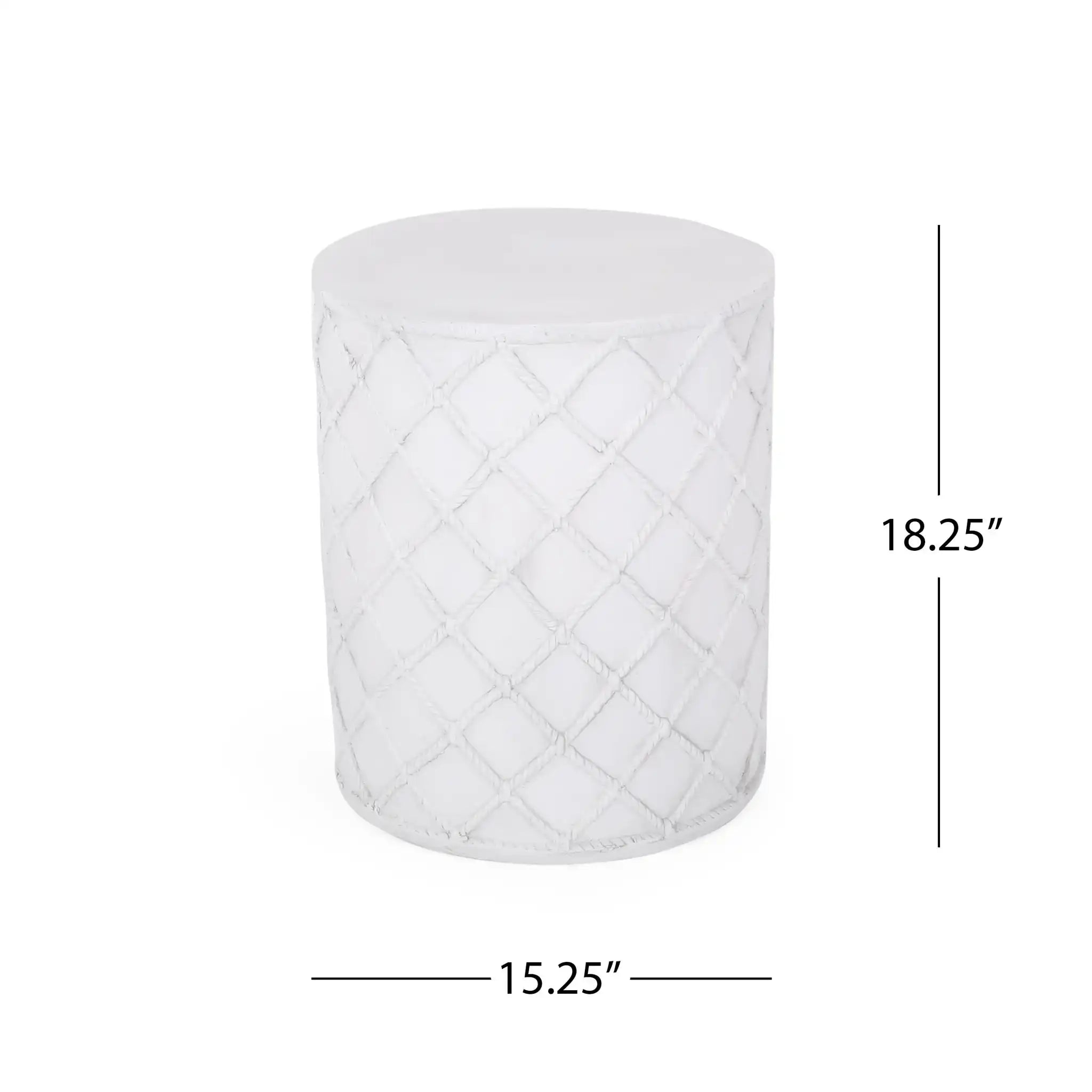 End Table, Outdoor - Antique White