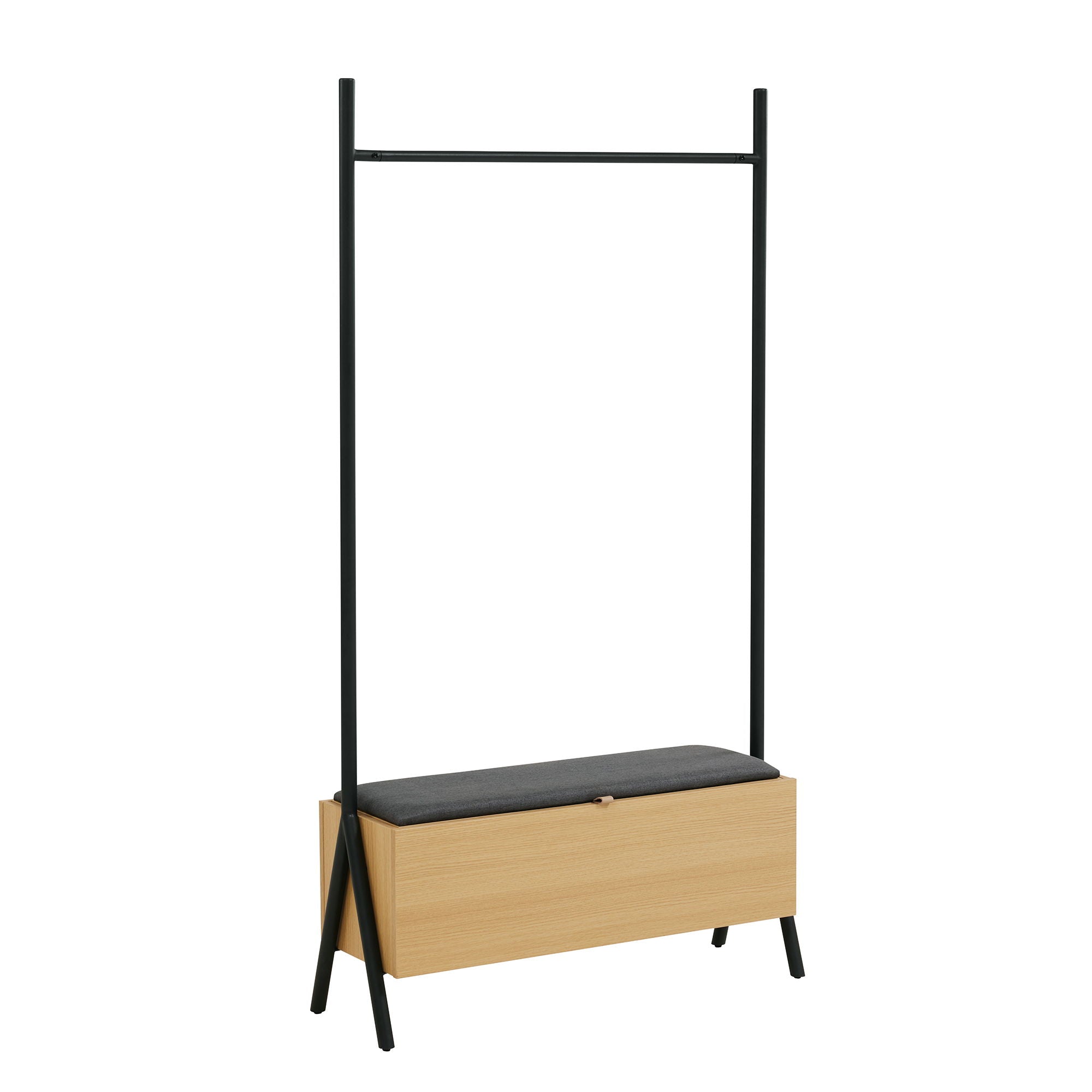 Paloma - Open Hanging Closet With Storage - Light Oak