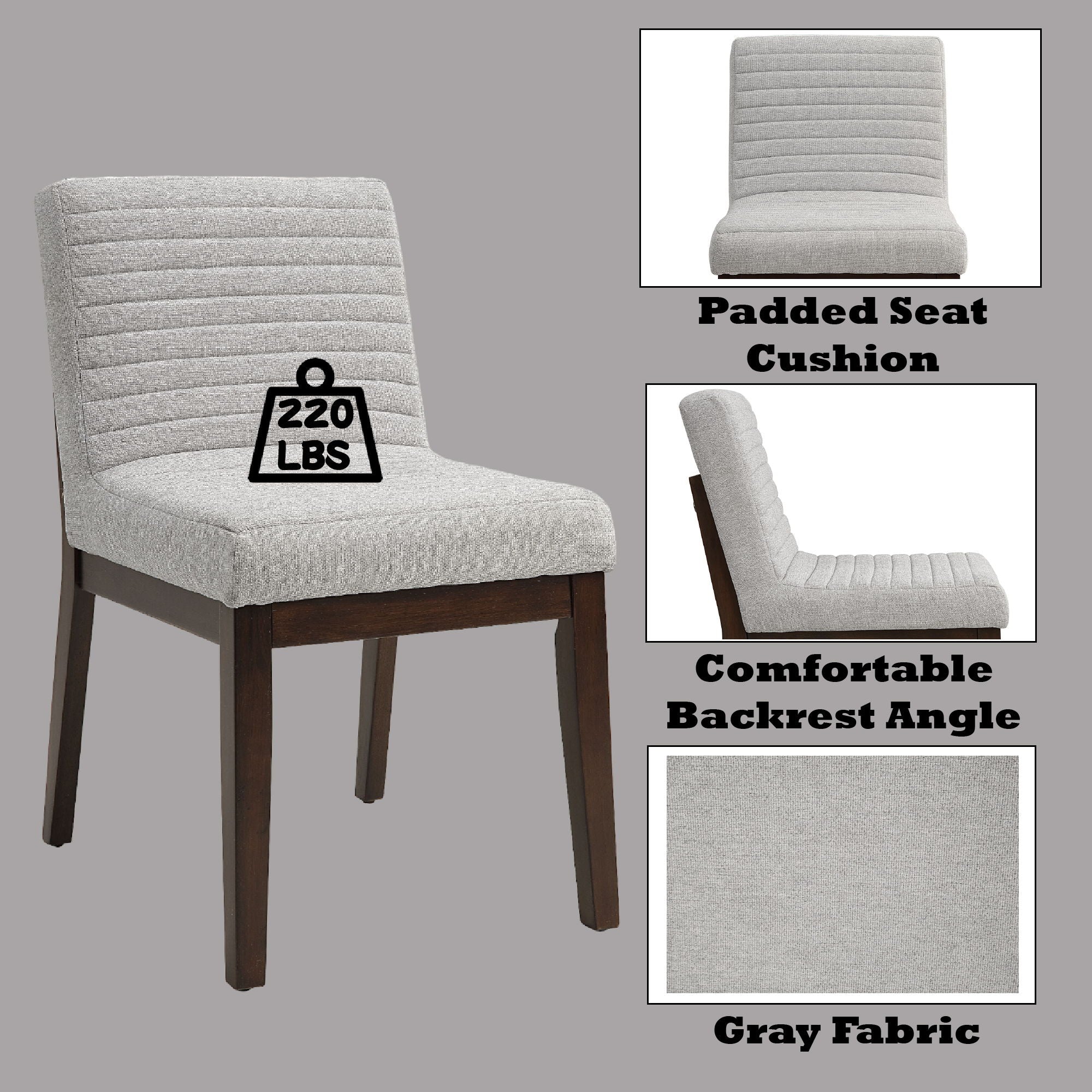 Edwyn - Linen Side Chair (Set of 2) - Gray