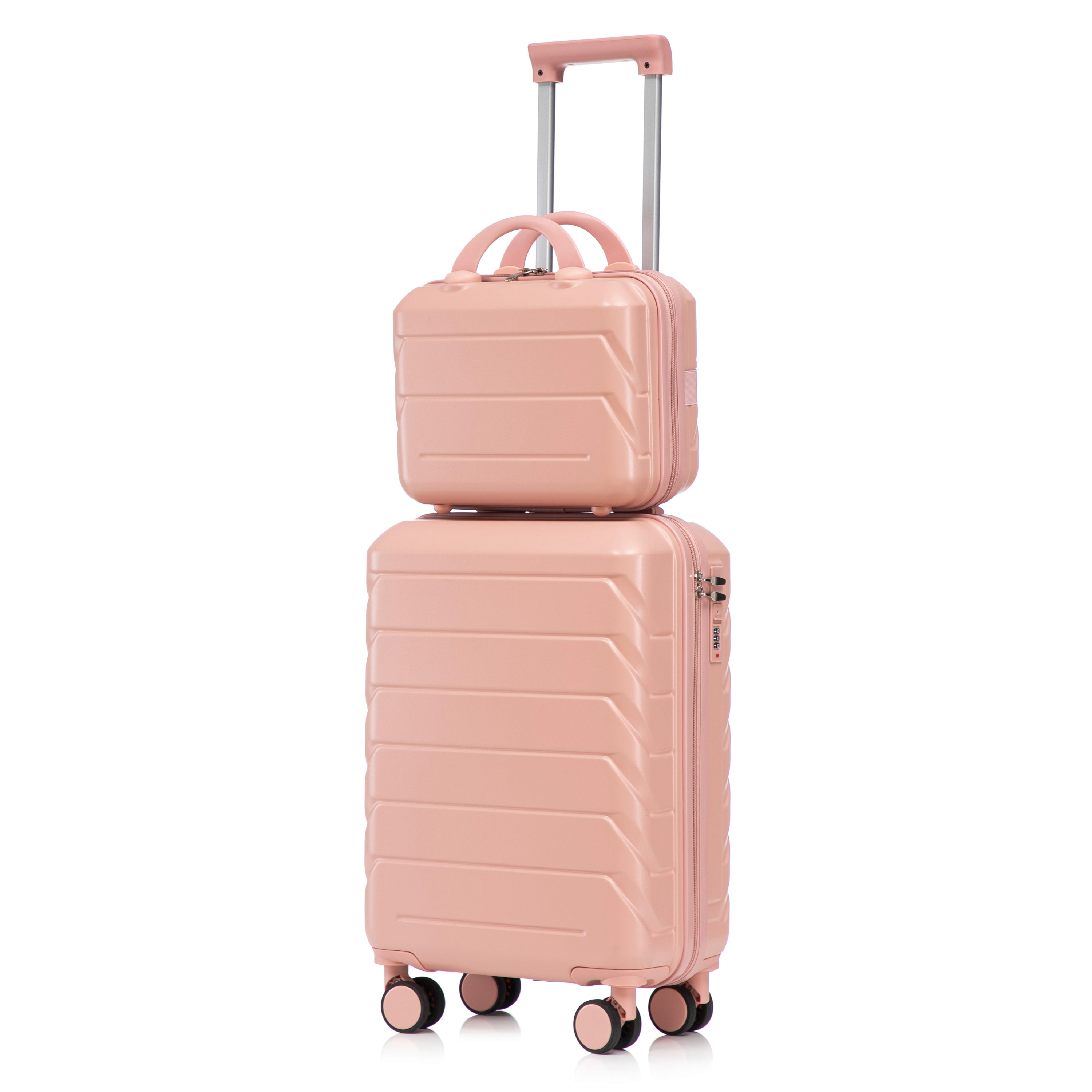 2-Piece ABS Spinner Wheel Luggage Set with Combination Lock
