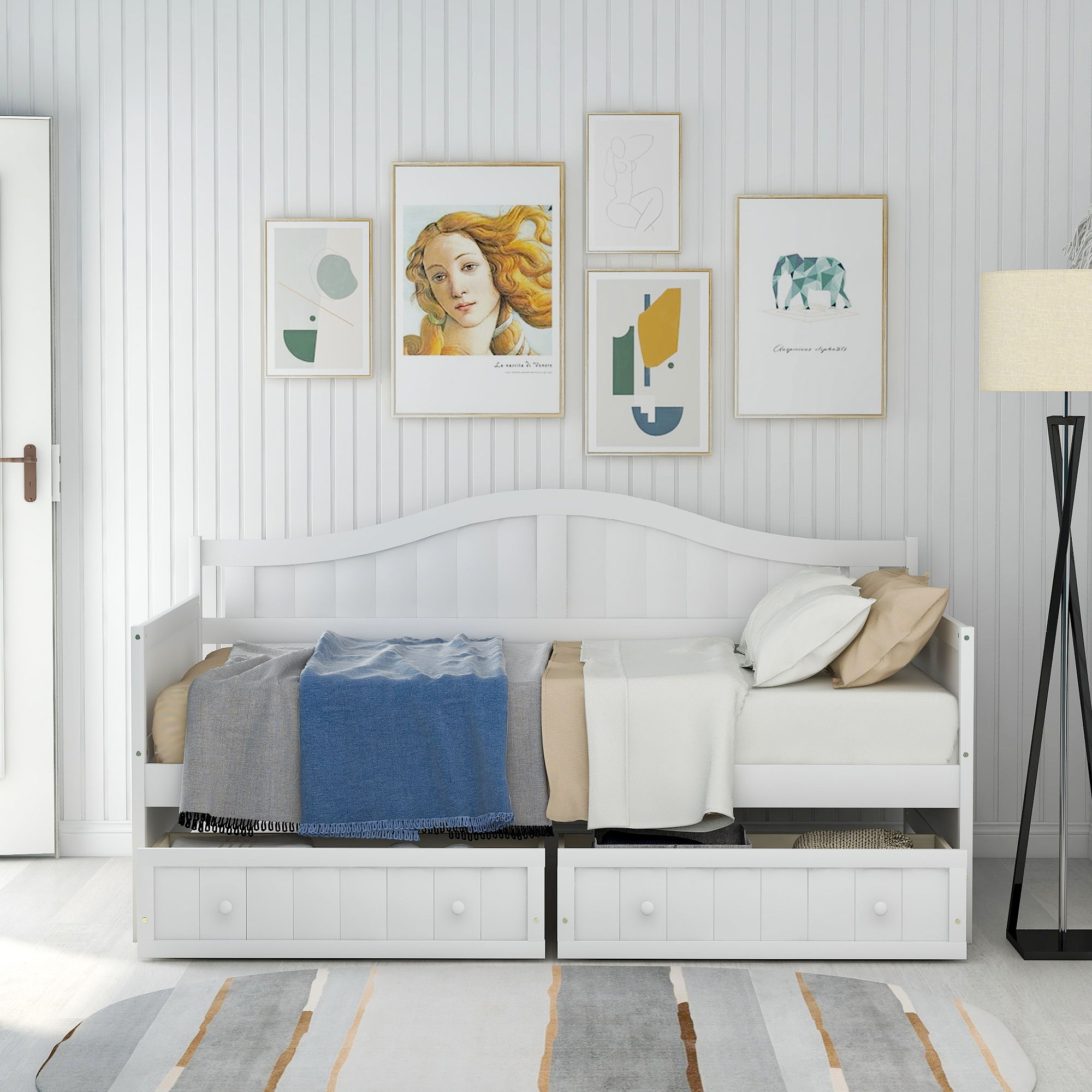 Wooden Daybed, Sofa Bed, No Box Spring Needed