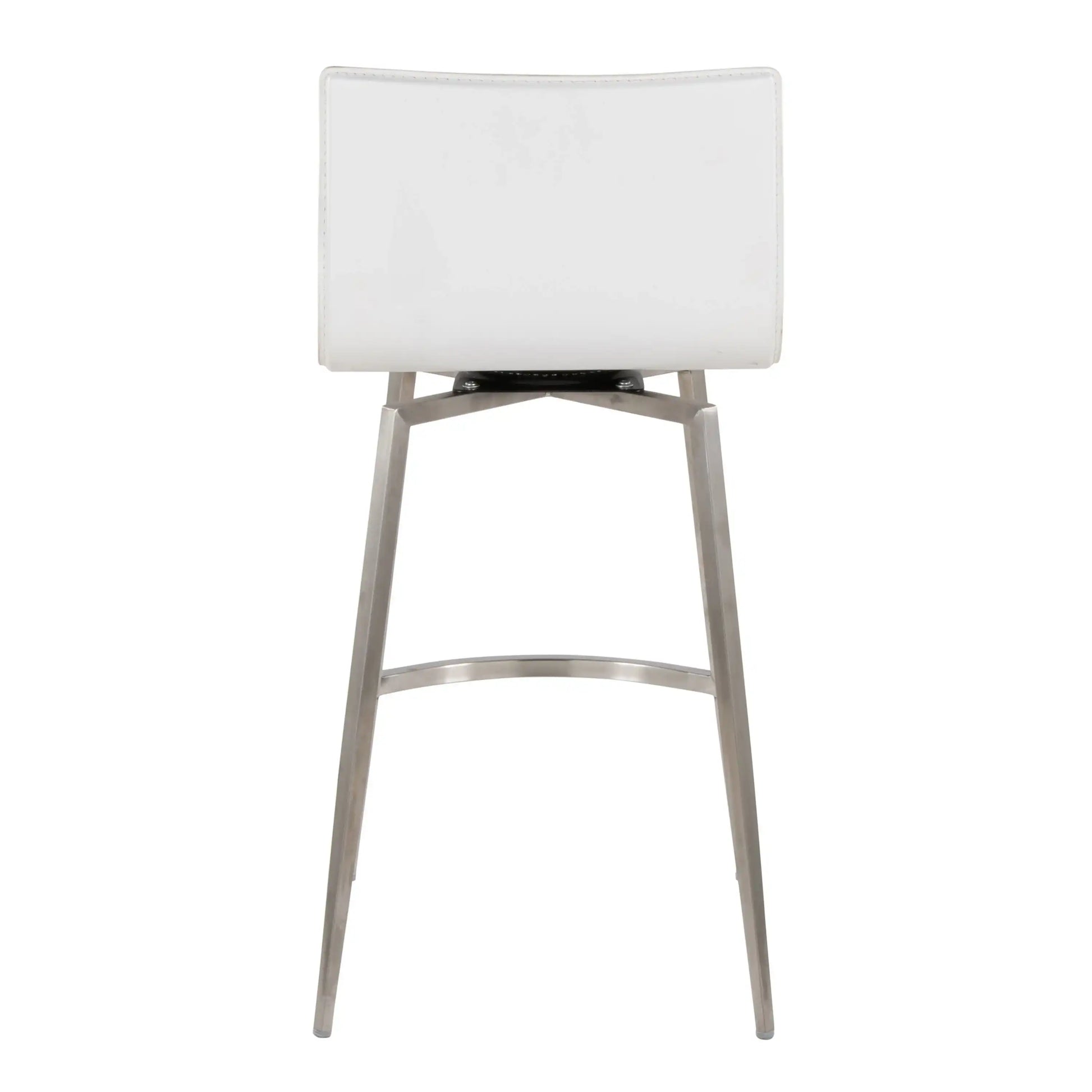 Mara - Upholstered Contemporary Fixed Height Counter Stool With Swivel (Set of 2) - White - Best Buy Furniture