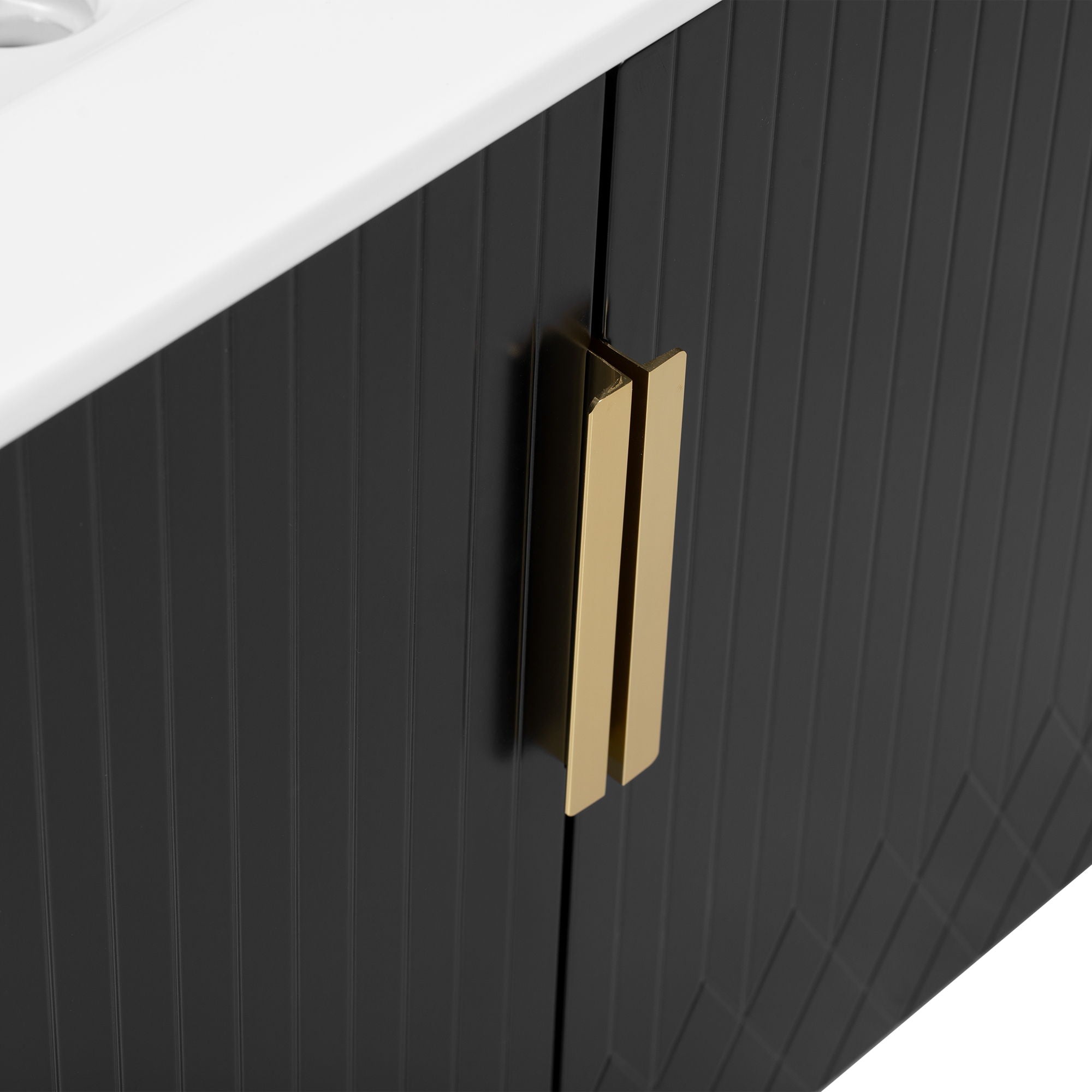 Bathroom Vanity With Sink, Rectangular Storage Cabinet With 2 Soft Closing Doors