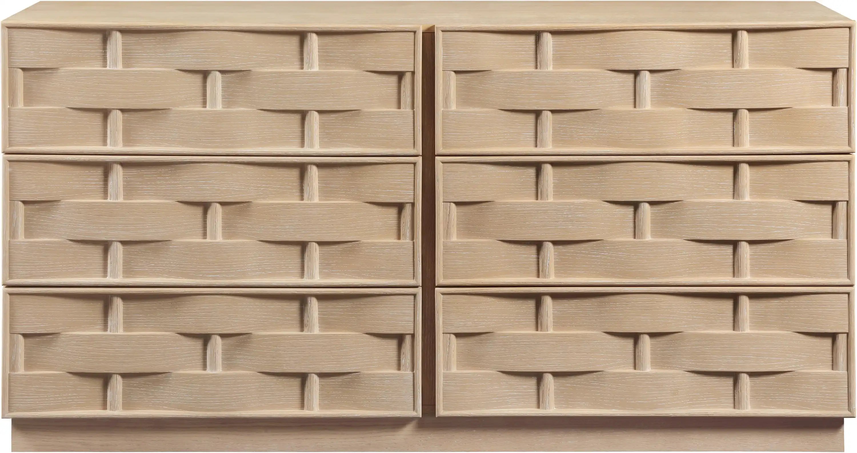 Weave Oak Veneer Dresser
