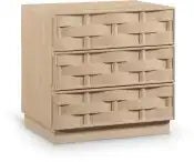 Weave Oak Veneer Nightstand