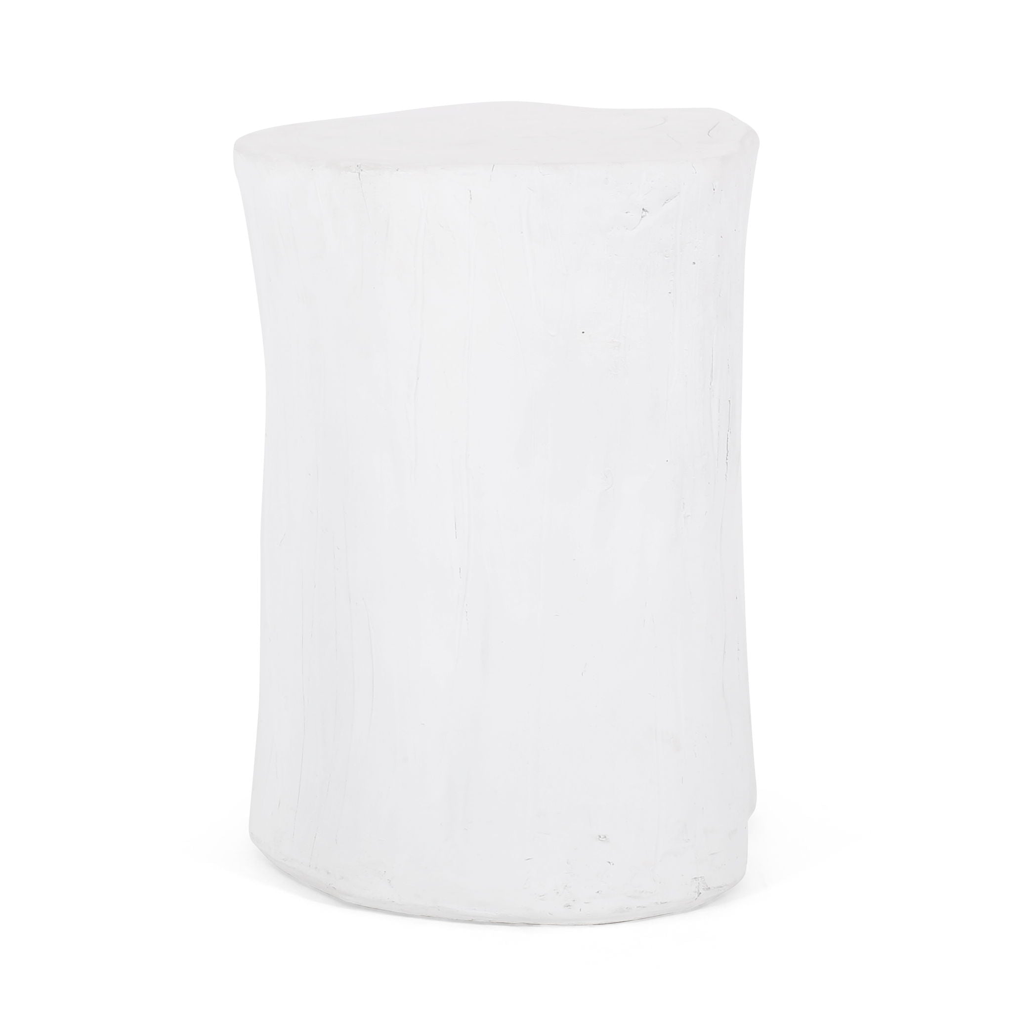 Outdoor, Lightweight Concrete Side Table - Antique White