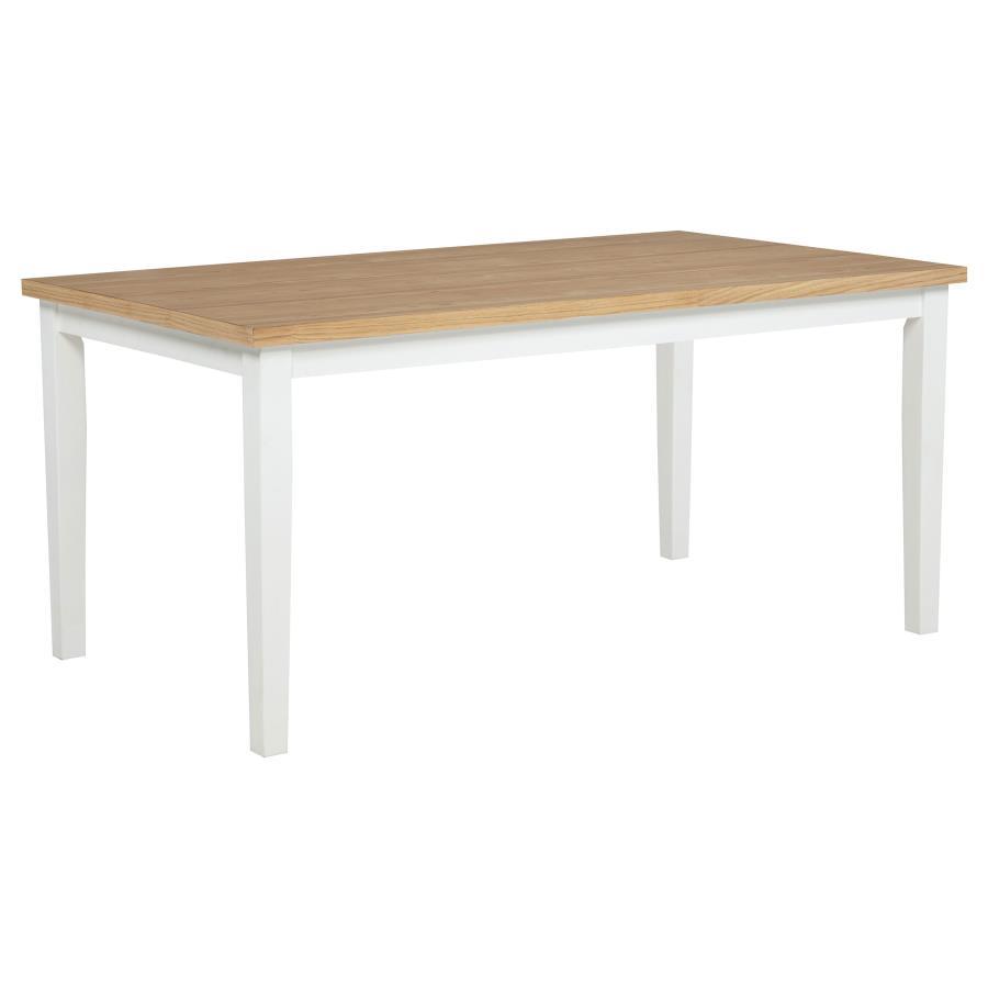 Andrews - 66" Rectangular Dining Table - Light Ash And White - Best Buy Furniture