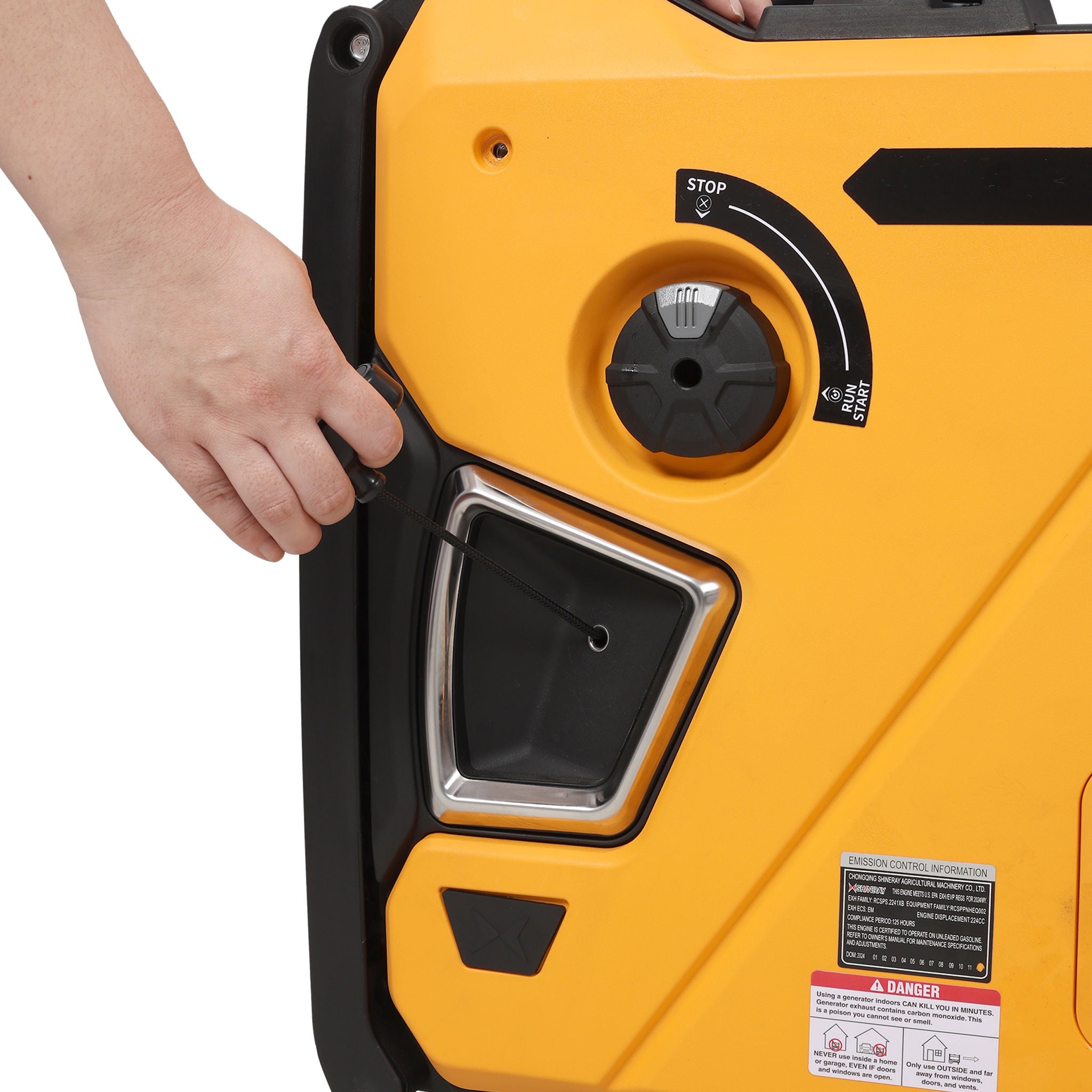 Super Quiet Inverter Generator 5.5Kw Portable Electric & Remote Start Aluminum, 224Cc 4 Stroke