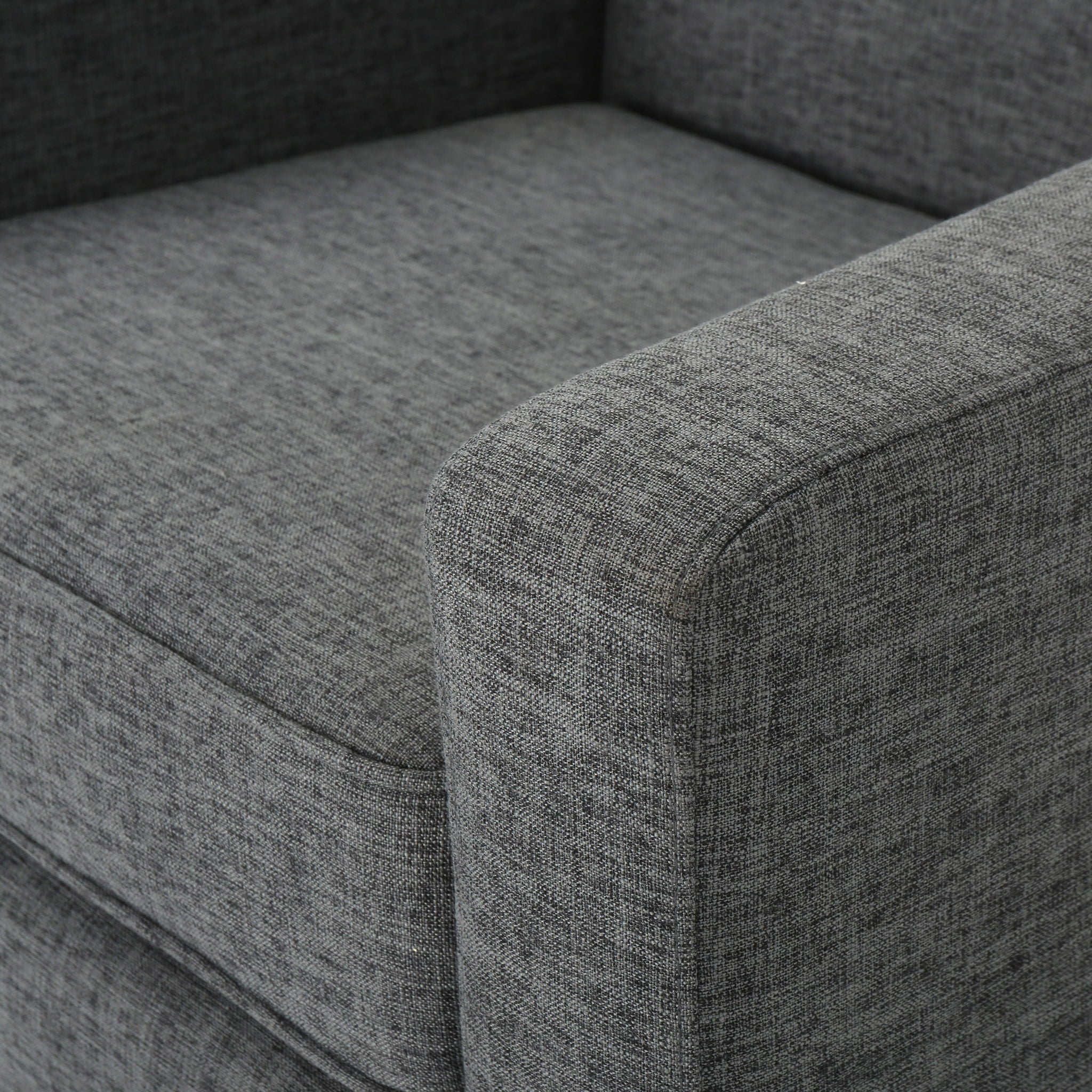 Nebulize - Upholstered Fabric Club Chair With Button Tufted And Square Off Arm And Back