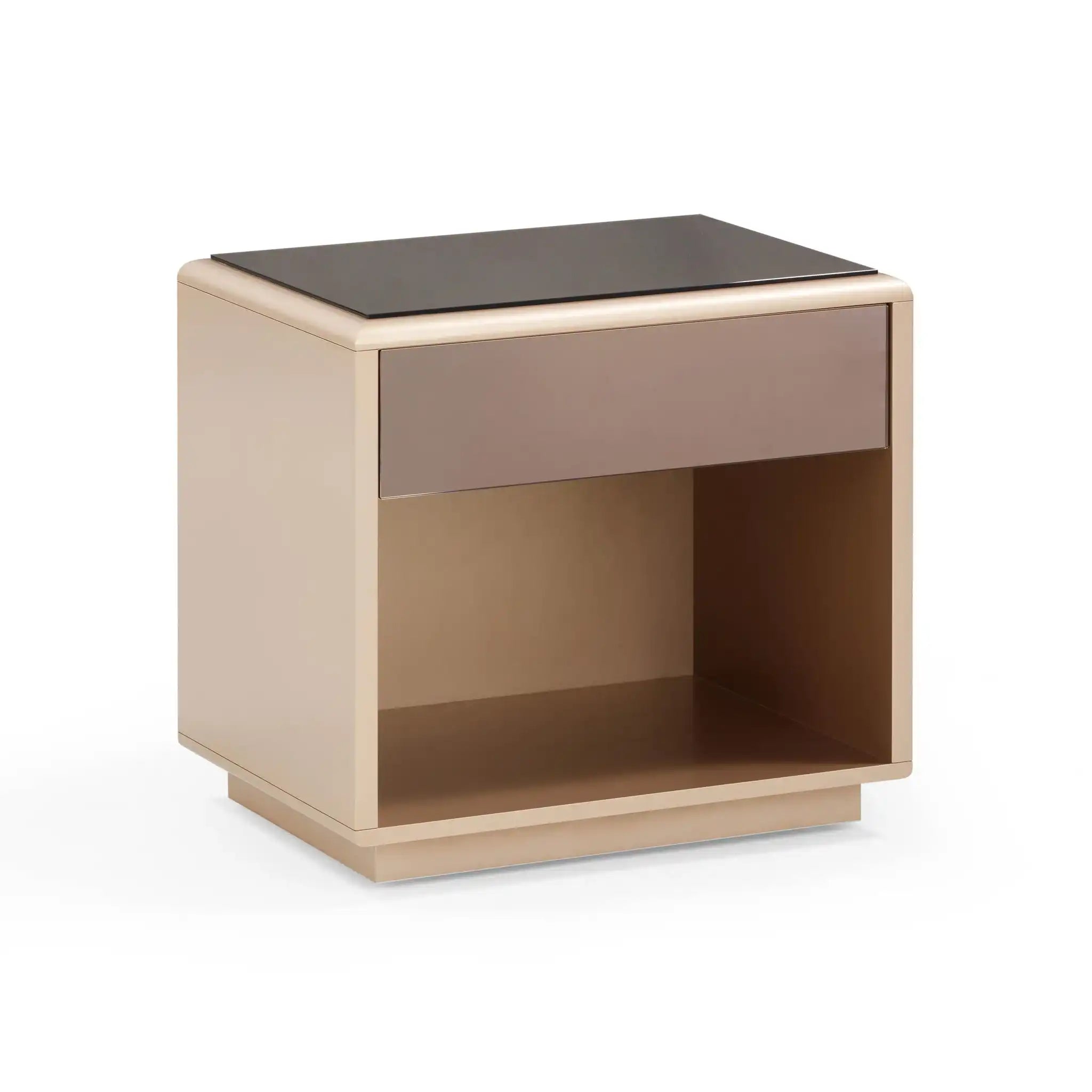 Martha - Mirrored Nightstand - Taupe