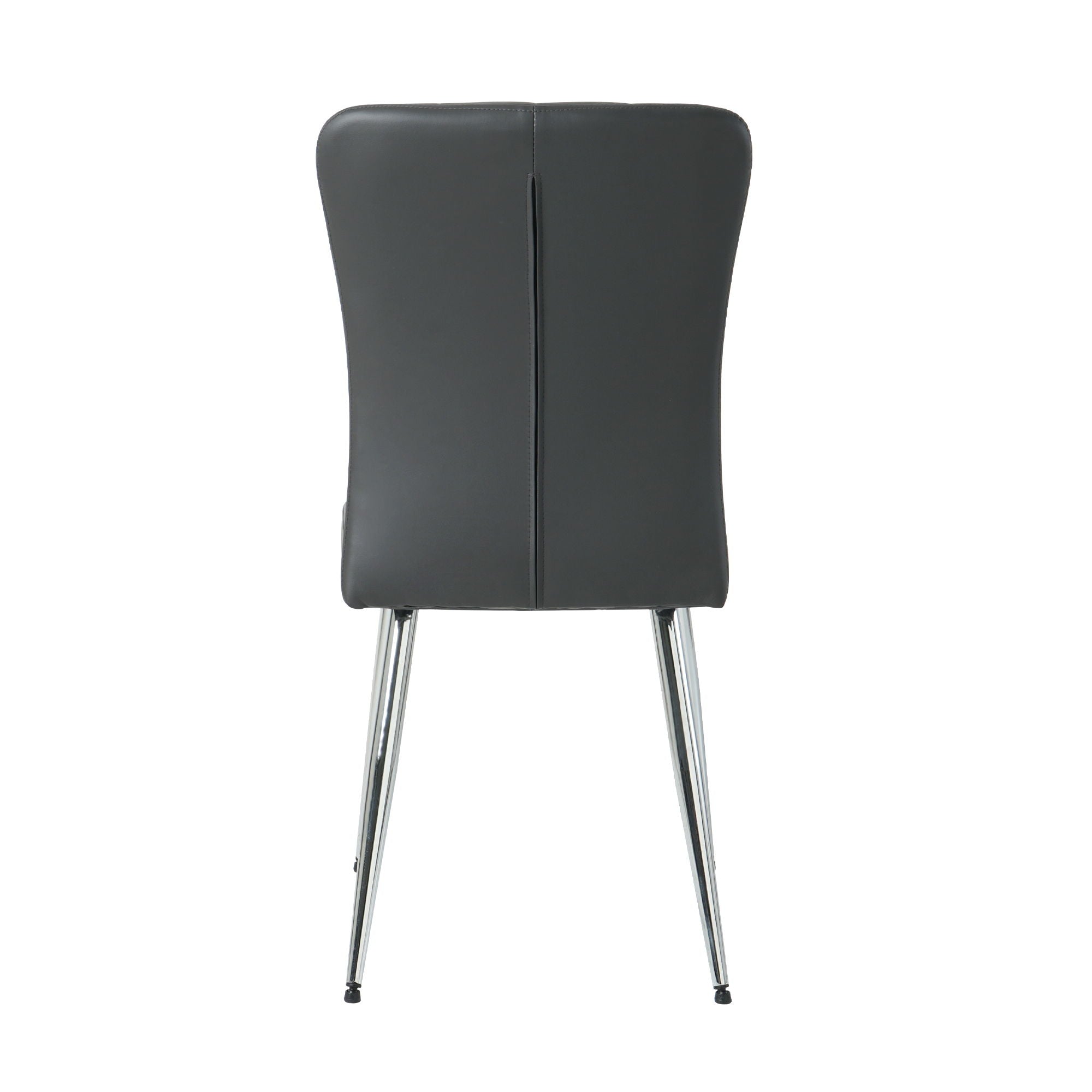 Modern Dining Chair With Electroplated Metal Legs (Set of 4)