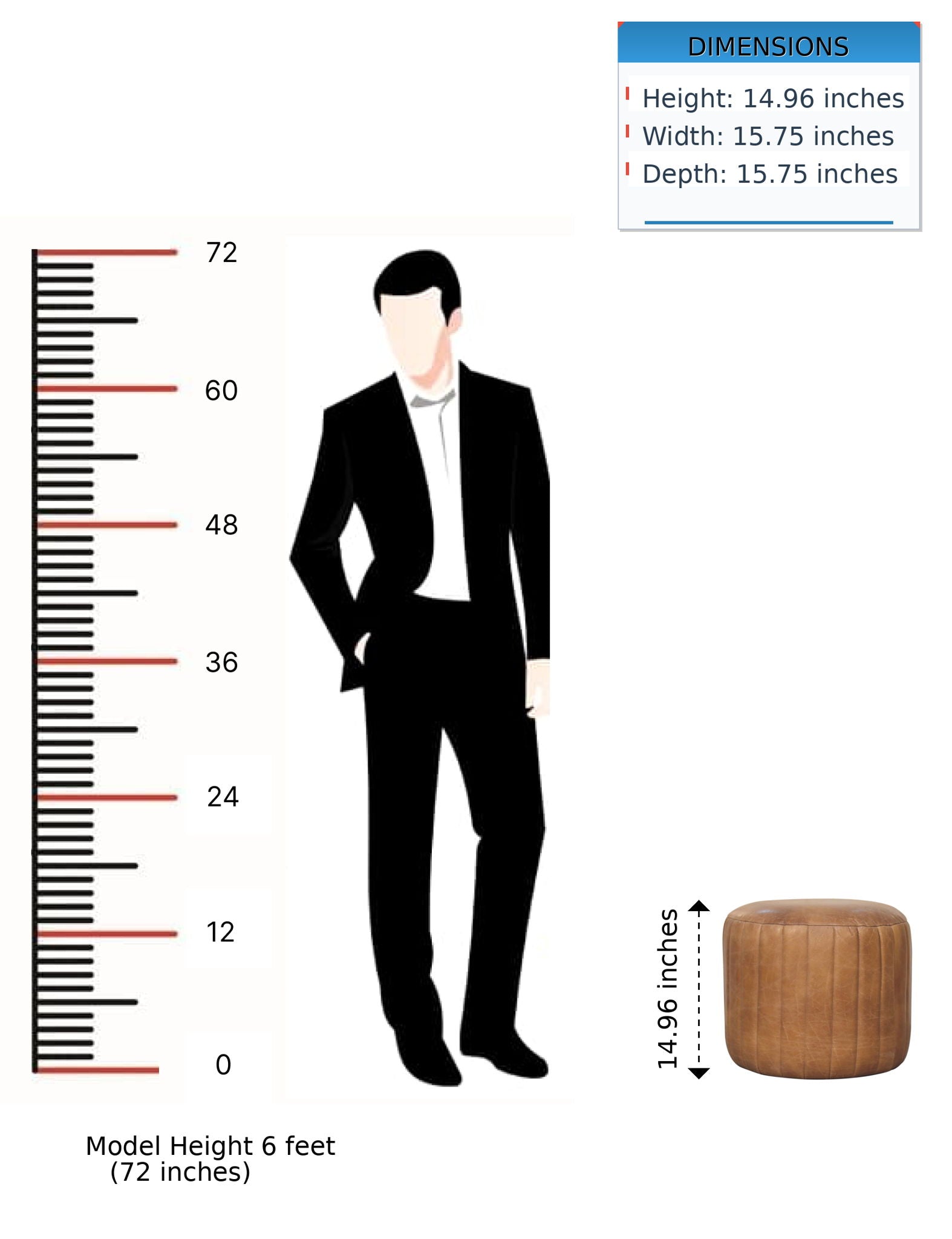 Buffalo - Footstool - Brown