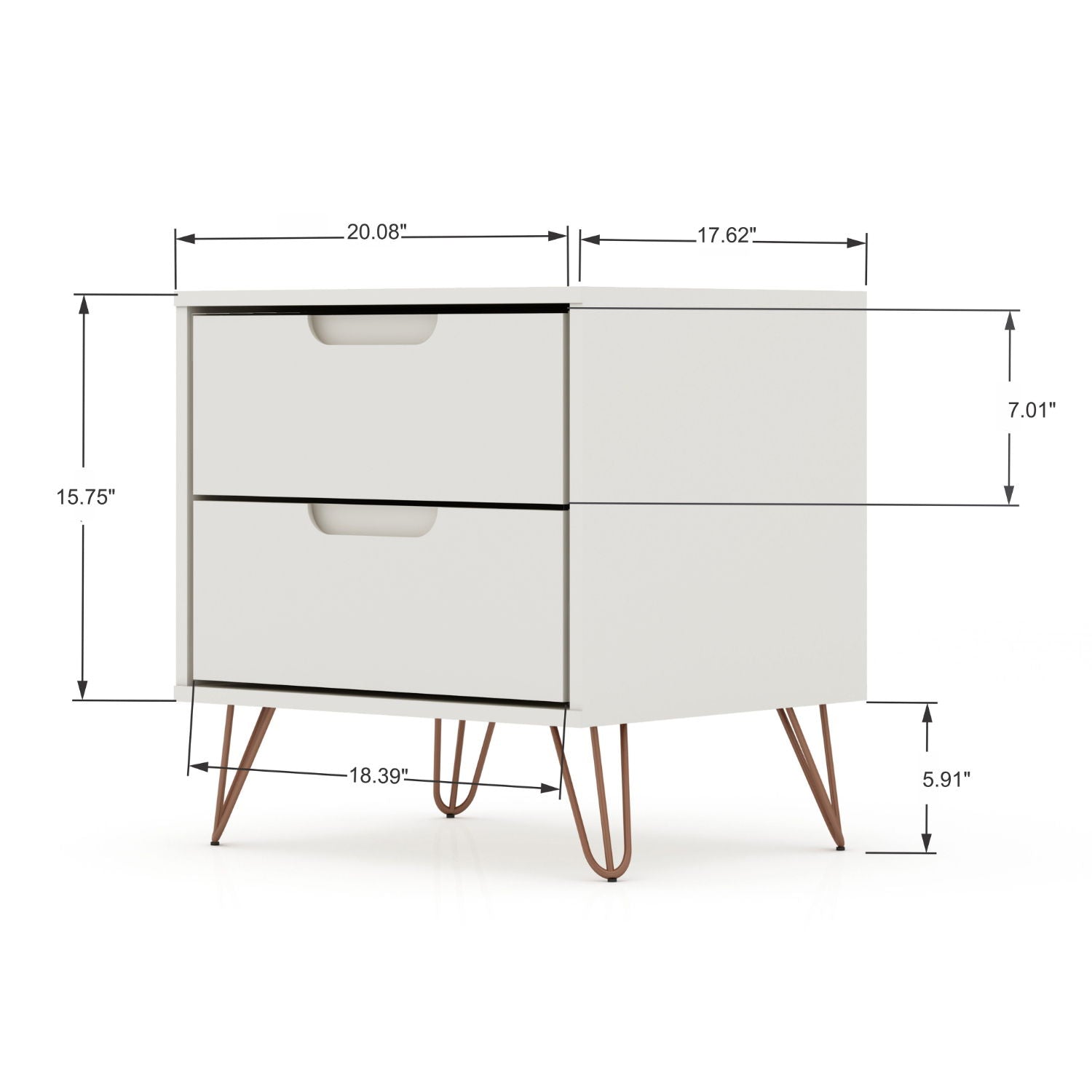 Rockefeller - 2 Drawer Nightstand