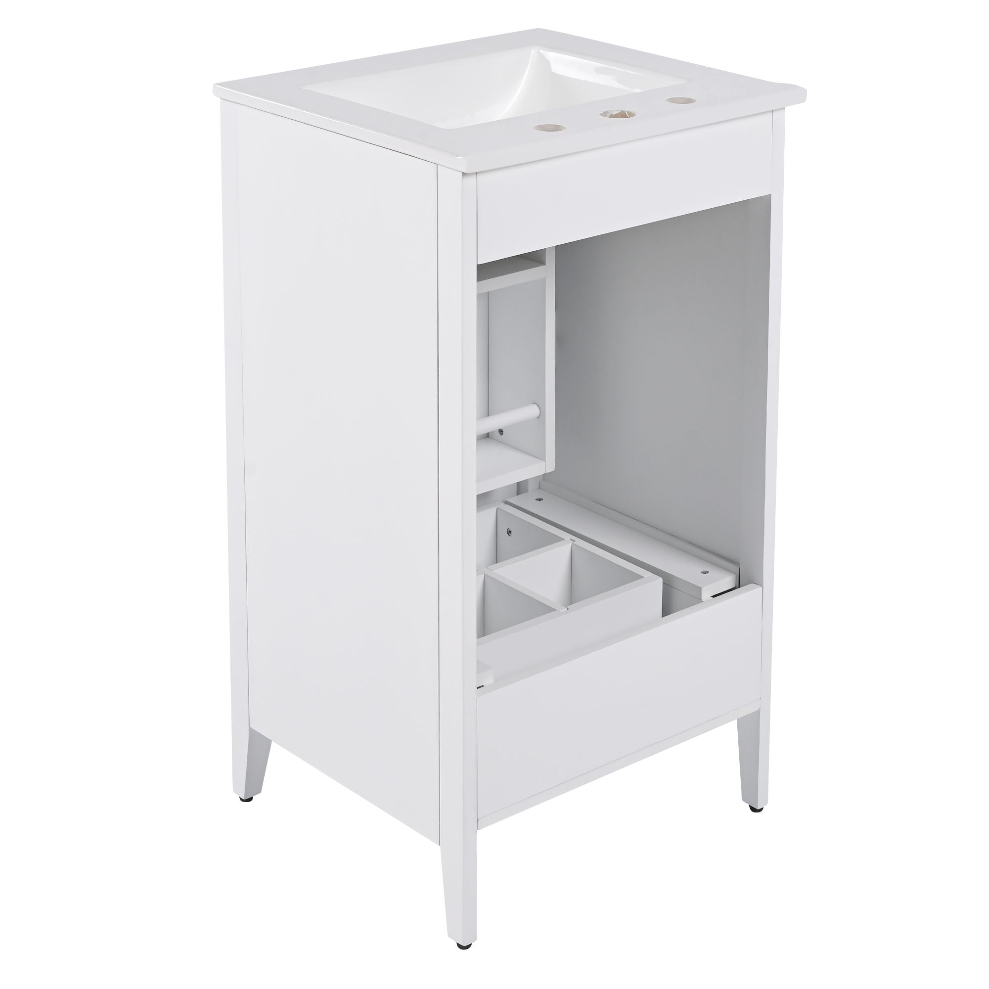 Modern Bathroom Vanity With Sink, Functional Drawer, Soft- Closing Door