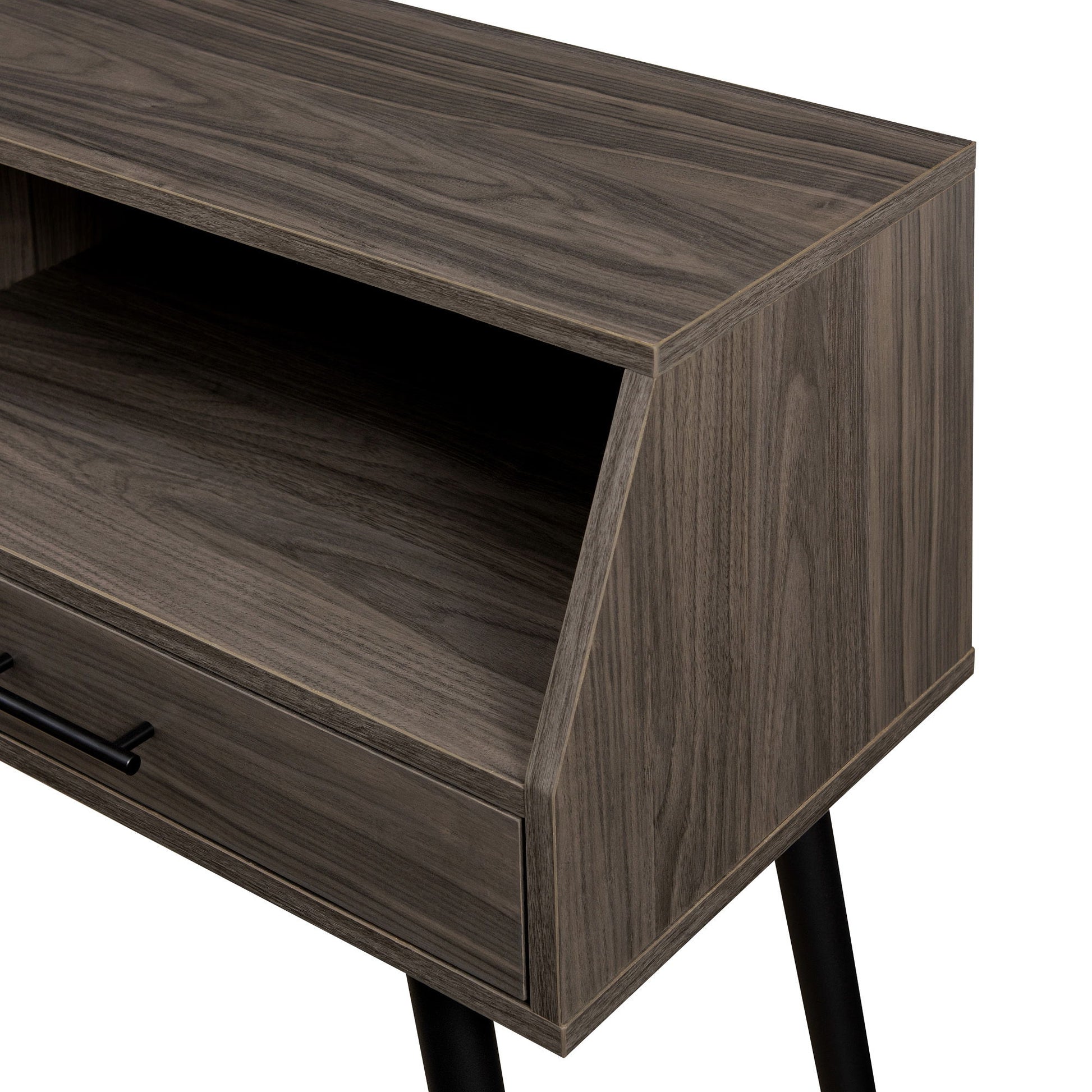 Contemporary 2 Drawer Angled Entry Table - Slate Gray - Best Buy Furniture