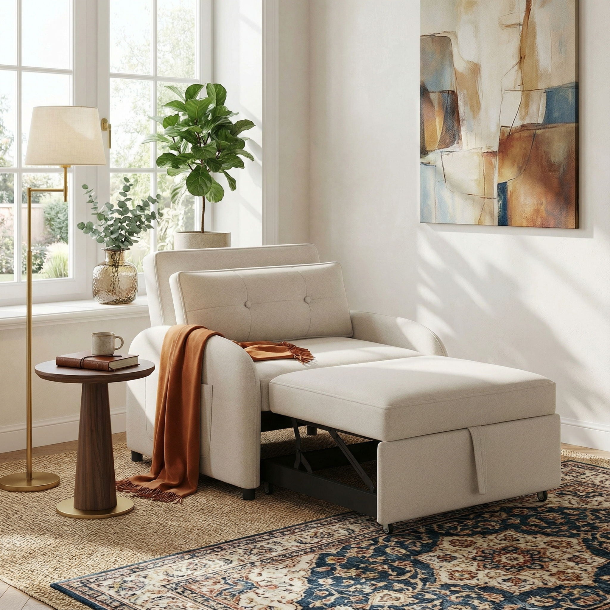 3 In 1 Convertible Sleeper Sofa Bed For Living Room