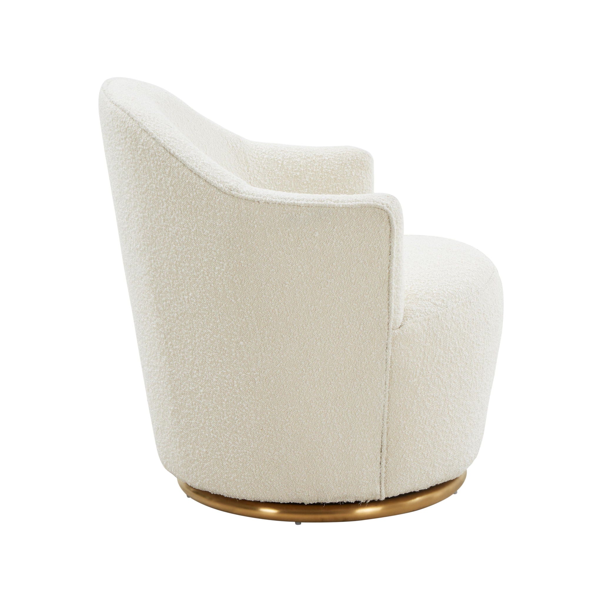 Skyla - Boucle Swivel Chair - Beige