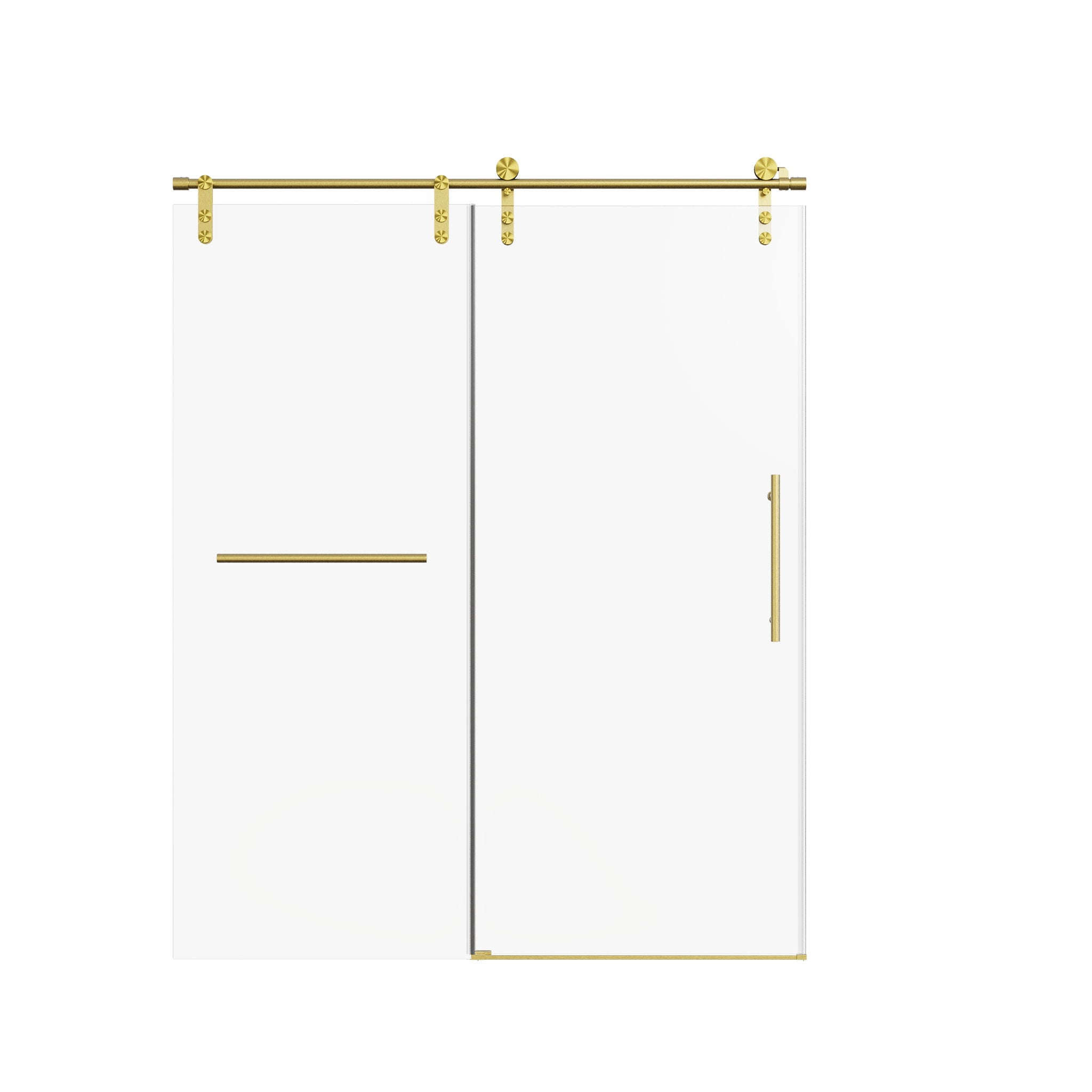 Frameless Single Sliding Shower Doors With Towel Rail & Handle