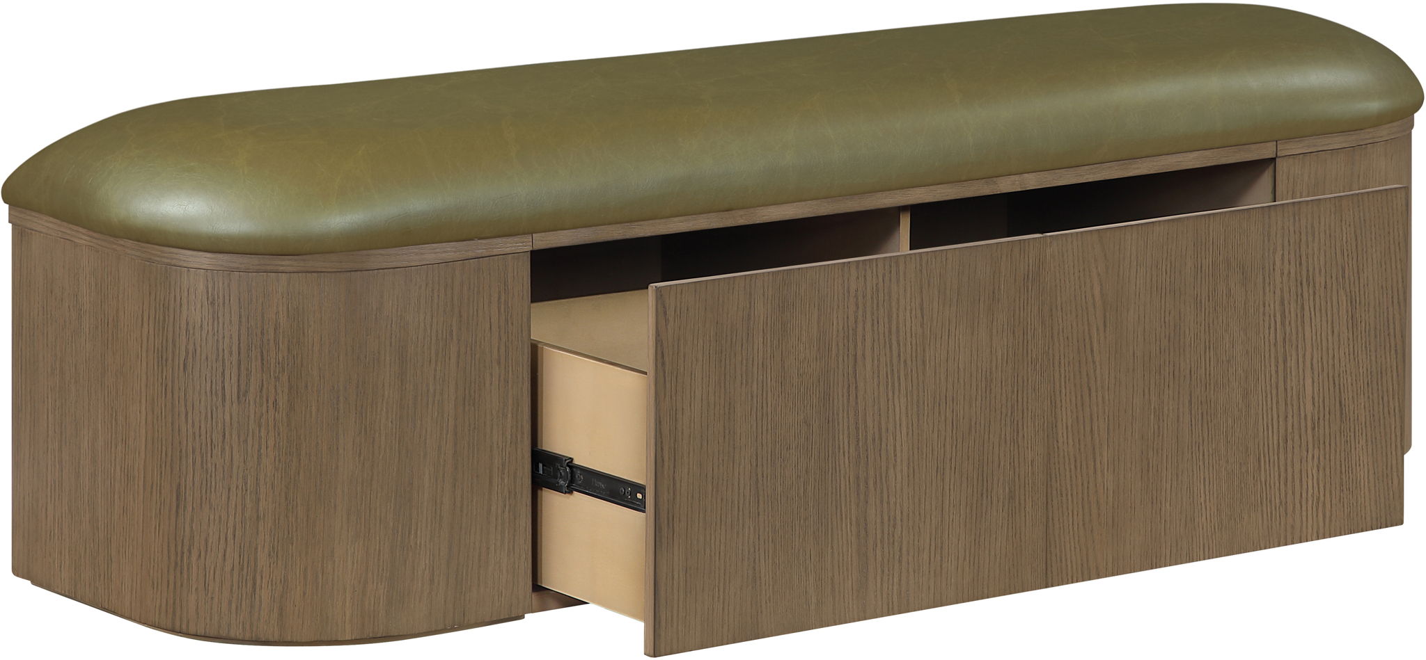 Velden - Upholstered Storage Bench With Stained Brown Base