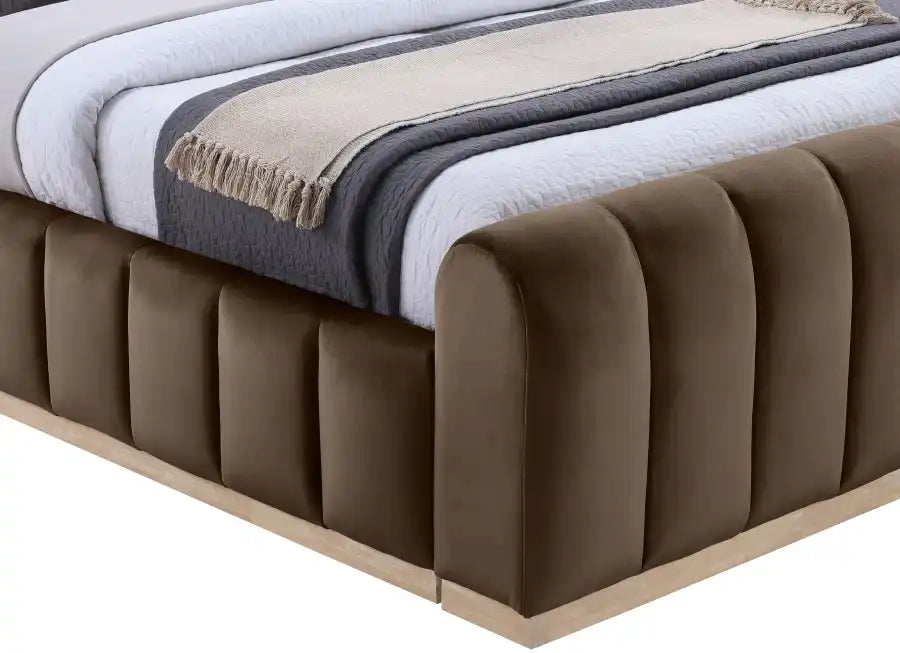 Amara Velvet Upholstered Bed King