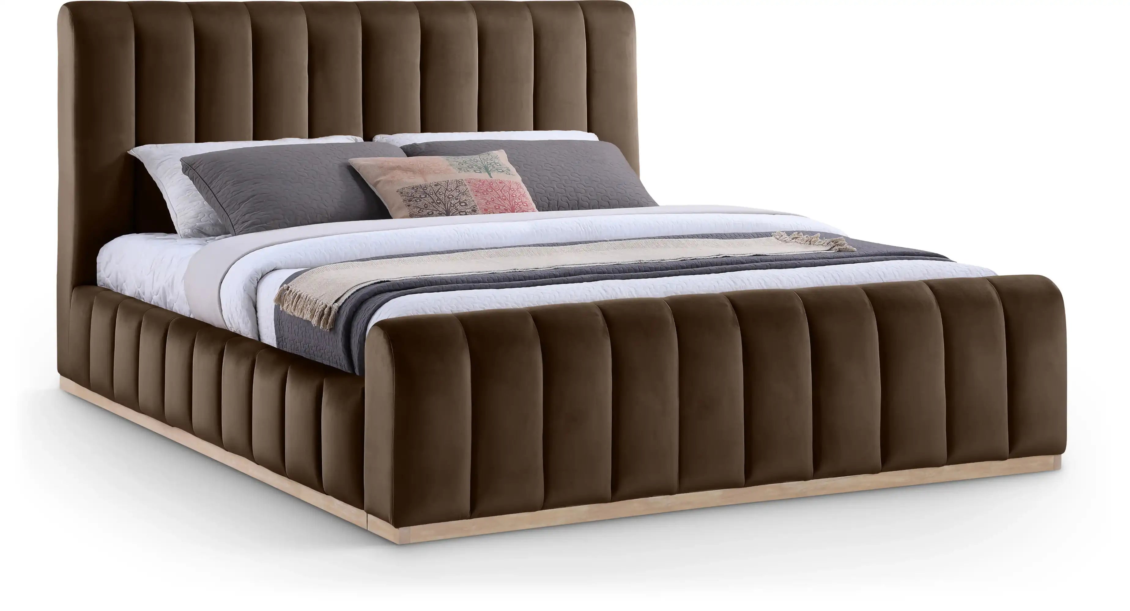 Amara Velvet Upholstered Bed King