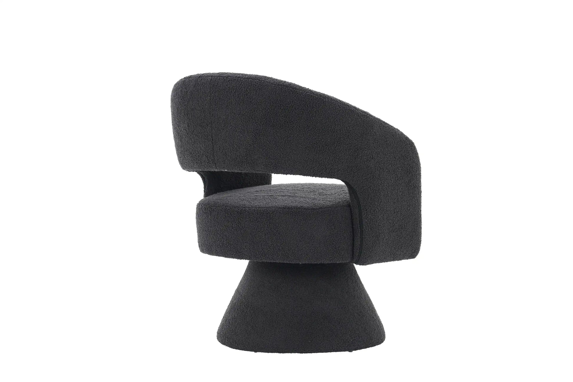 Swivel Accent Chair Armchair, Round Barrel Chair in Fabric for Living Room Bedroom,Grey Teddy - Best Buy Furniture