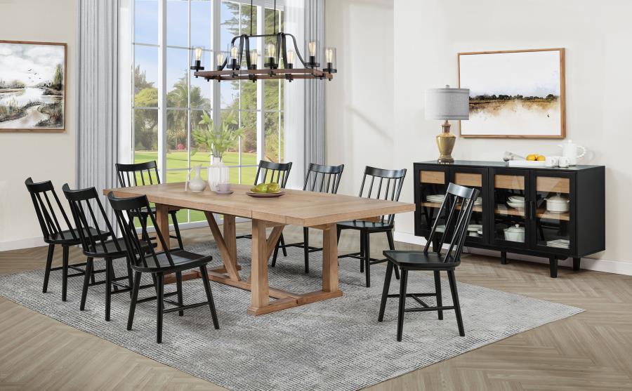 Middleton - 106" Extension Leaf Dining Table - Natural Brown