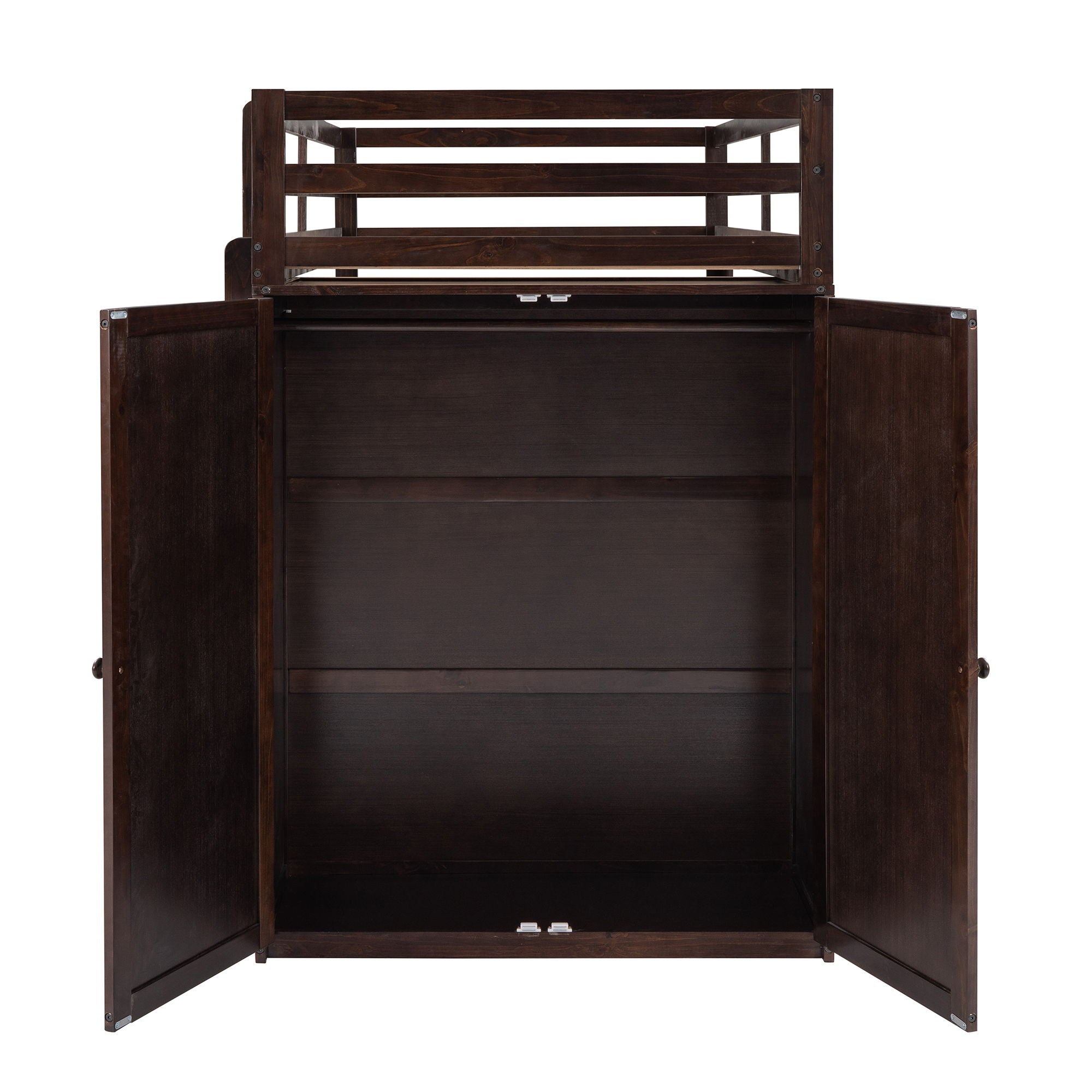 Loft Bed With Drawers, Desk, And Wardrobe