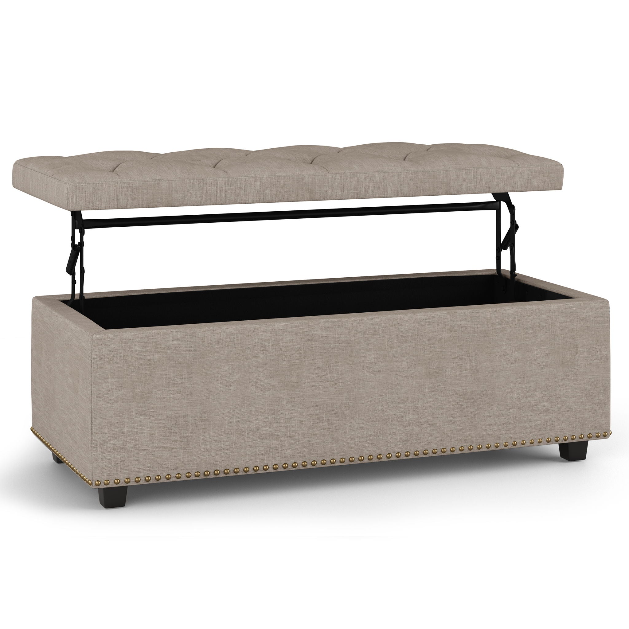 Hamilton - Upholstered Lift Top Rectangular Storage Ottoman - Best Buy Furniture