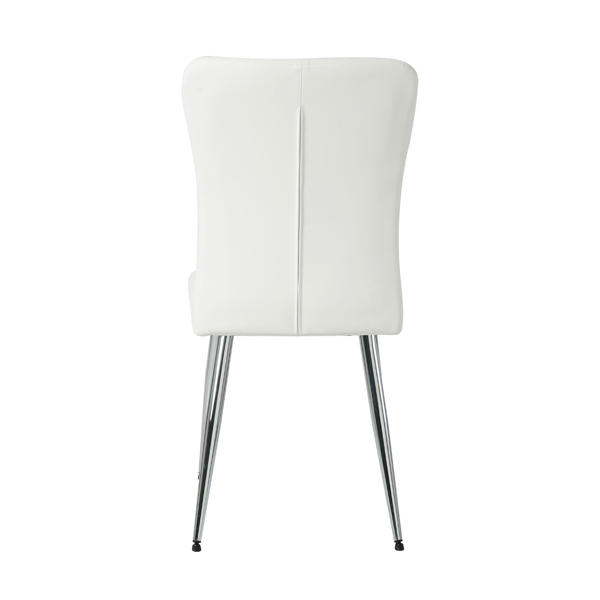 Modern Dining Chair With Electroplated Metal Legs (Set of 4)
